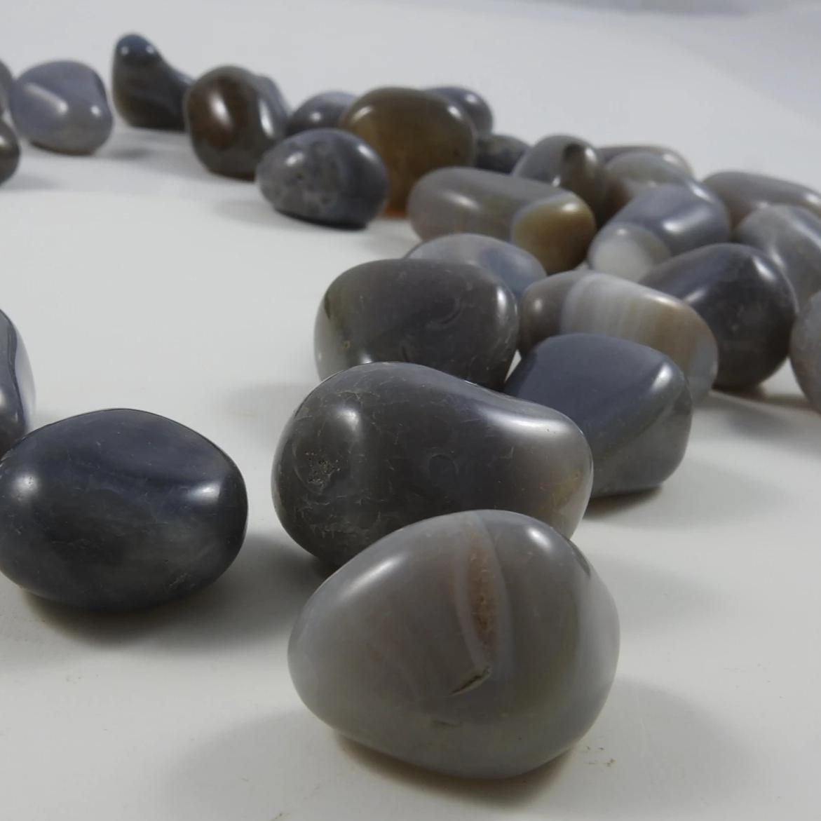 Natural Blue Banded Agate - 1 lb Raw Stone for Jewelry Making, Crystal Healing & Home Decor - Healing Crystals, Tumbled Stones & Metaphysical Supplies