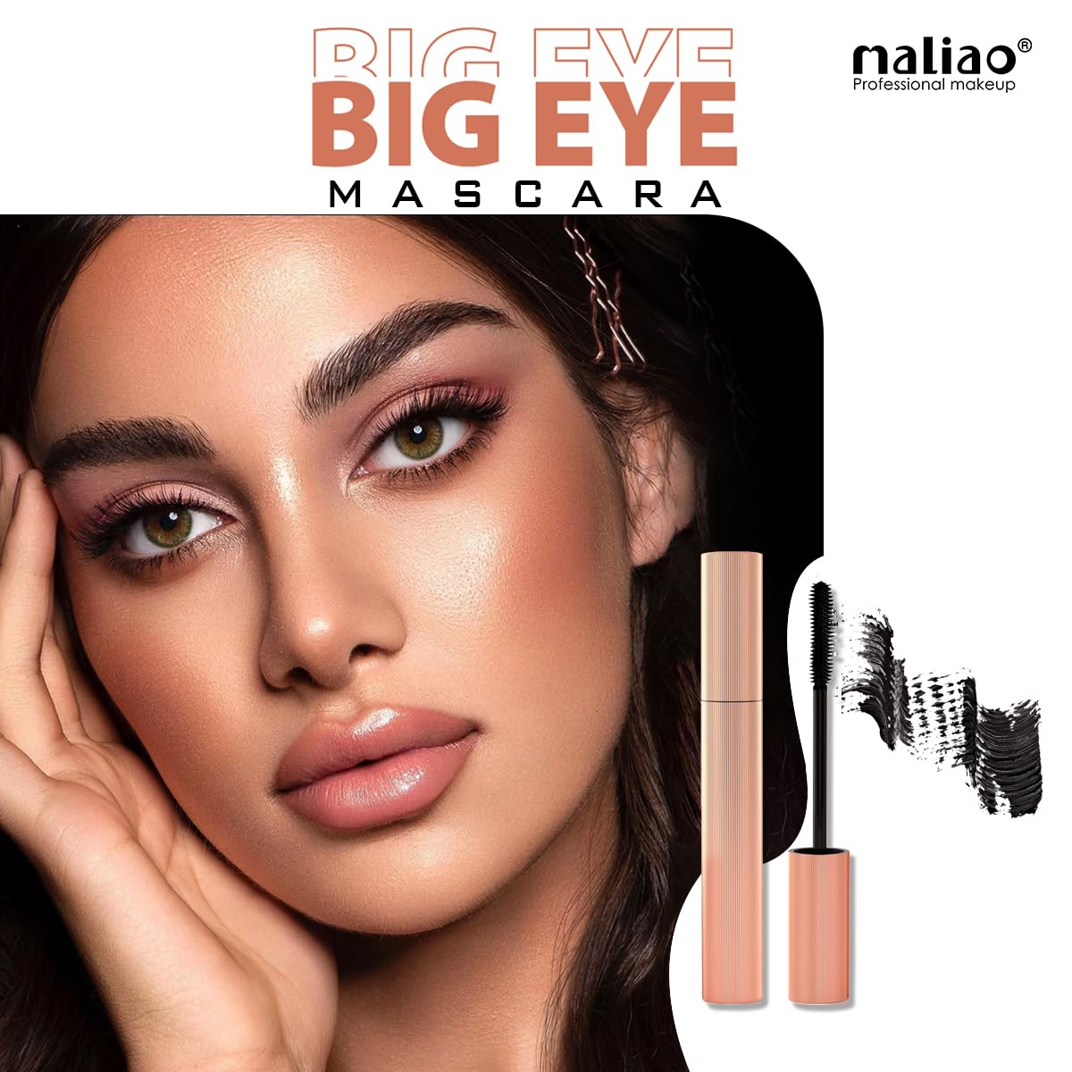 Maliao HD Dense Waterproof Mascara - Long Lasting Volumizing & Lengthening Mascara for Dramatic Lashes | Perfect for Daytime Wear, Night Out & Special Occasions
