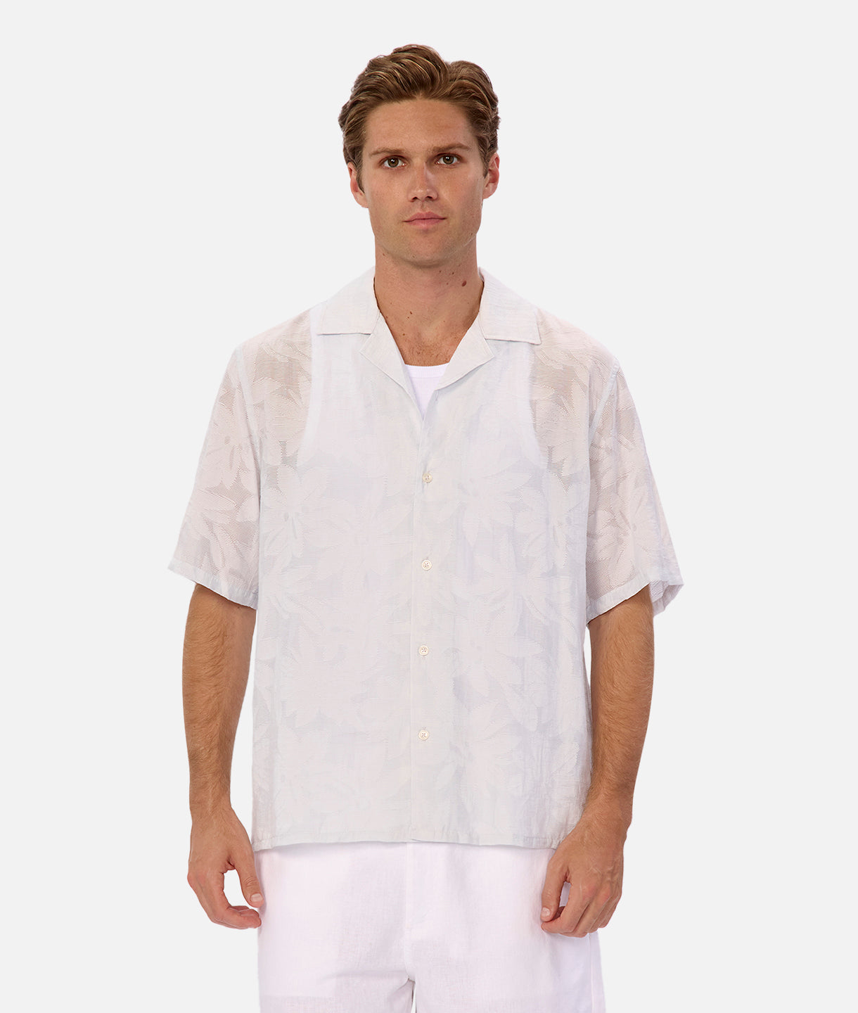 The Munera Short Sleeve Shirt for Men - Silver Blue Casual Button Down Shirt | Perfect for Office, Business Casual & Summer Outfits