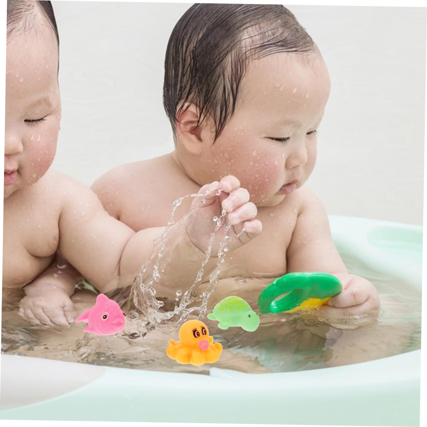 DRESSOOS 10pcs Ocean Animal Pool Float Toys - Water Floating Bath Toys for Toddlers 1-3 Years, Fun Rubber Swimming Pool Toys for Kids - Perfect for Summer Pool Parties, Baby Bath Time & Backyard Water Play