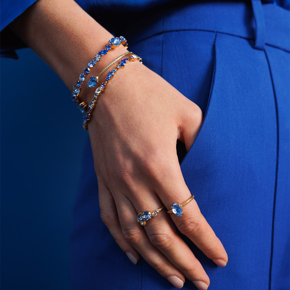 Antonia Bracelet - Elegant Blue Beaded Combo for Women | Perfect for Casual Wear, Parties & Gifts | Handmade Jewelry for Everyday Style