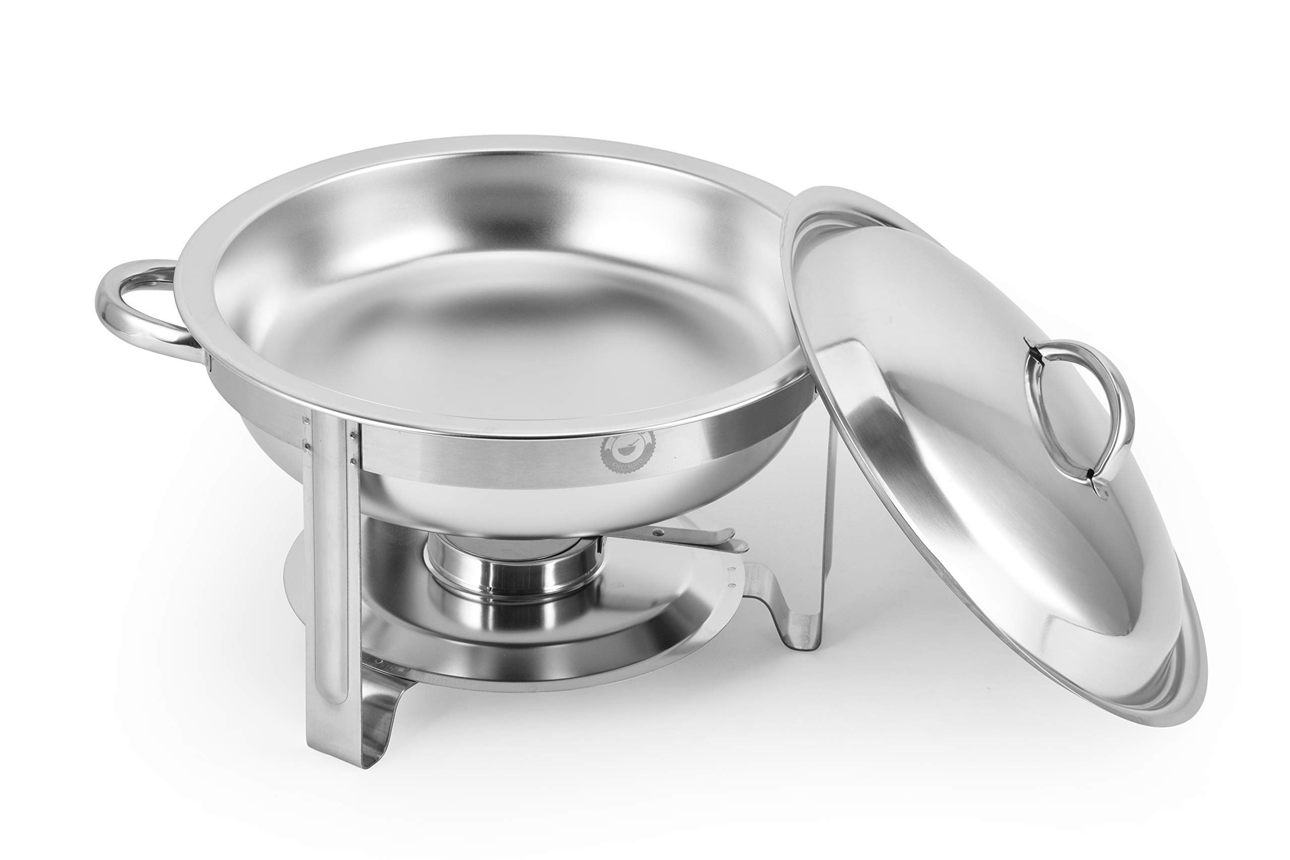 2-Pack Stainless Steel Round Chafing Dish Buffet Set - 4 Quart Capacity Each - Perfect for Catering, Buffets, and Party Food Serving