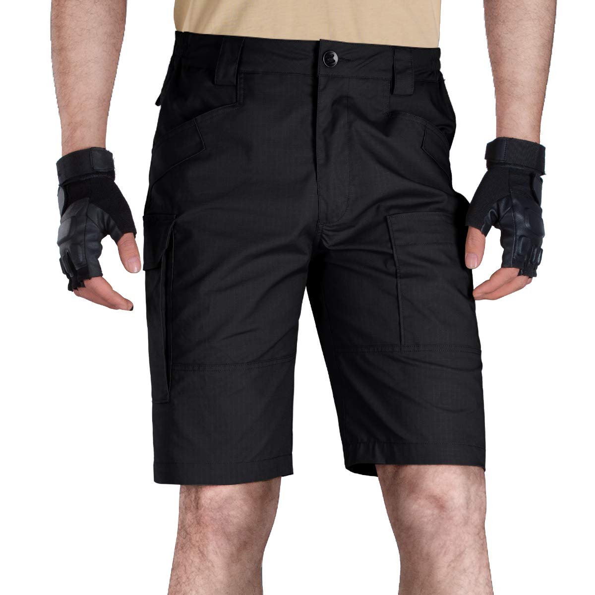 FREE SOLDIER Men's Tactical Cargo Shorts - Relaxed Fit, Water Resistant, Durable Work & Hiking Shorts for Outdoor Adventures, Camping, and Everyday Wear