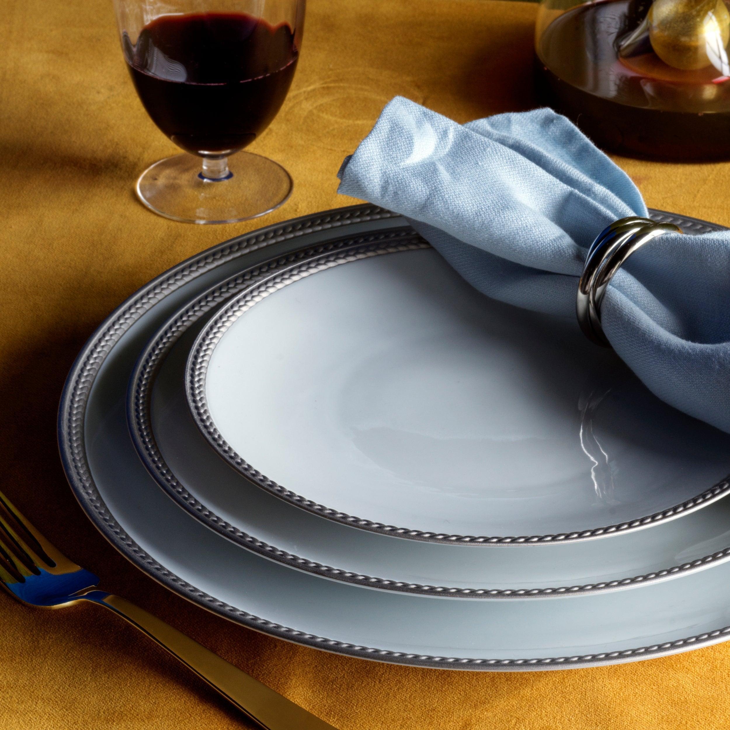 Braided Silk Dessert Plate - Elegant Fine China for Cakes, Pastries & Afternoon Tea - Perfect for Parties, Weddings & Special Occasions
