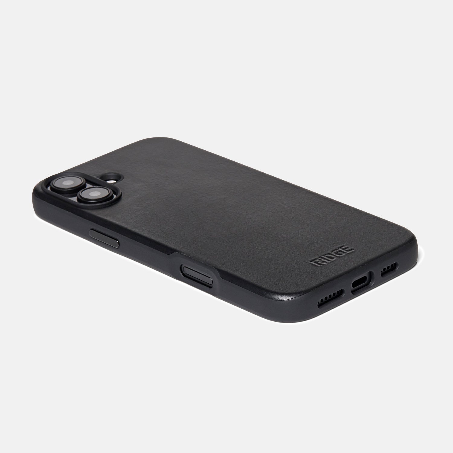 Premium Genuine Leather iPhone 16 Plus Case - Slim Protective Cover with Soft Inner Lining (Midnight Black) | Perfect for Business Professionals & Daily Commuters