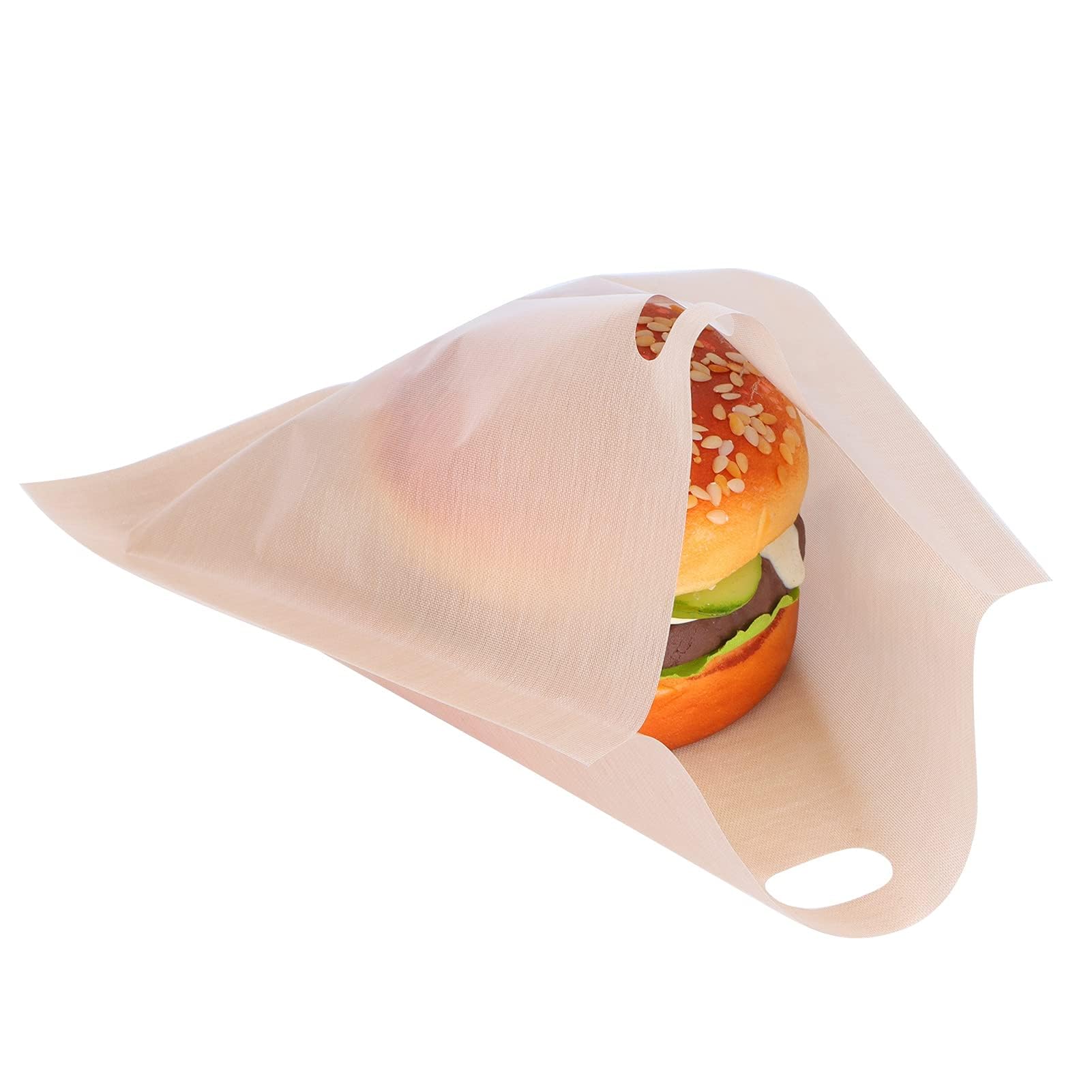 5-Pack Reusable Non-Stick Toaster Bags for Grilled Cheese, Sandwiches & Panini - Microwave & Toaster Safe Toast Pouch (16x18cm) - Perfect for Chicken Nuggets, Garlic Bread & Quick Breakfasts