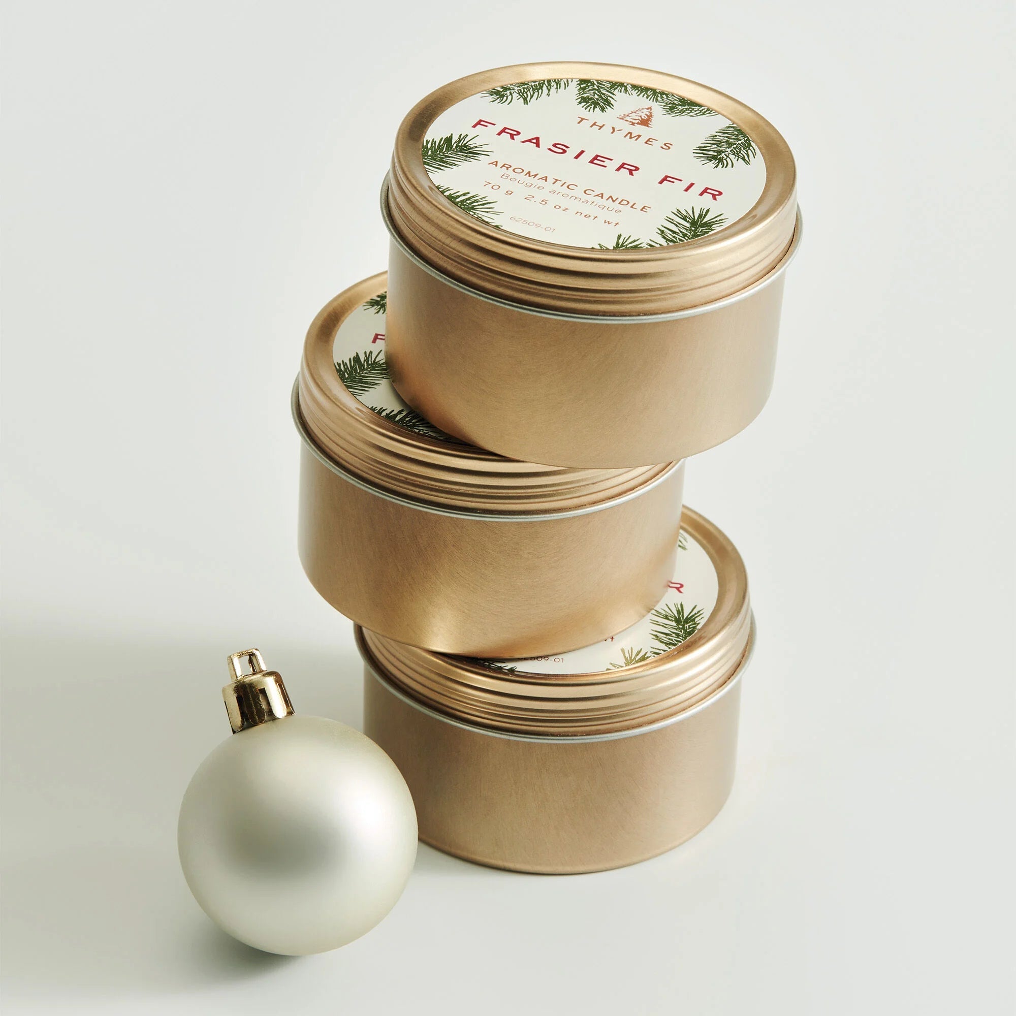 Frasier Fir Scented Travel Tin Candle - Mini Aromatherapy Candle for Home, Office & Gifts | Perfect for Relaxation, Meditation & Holiday Decor