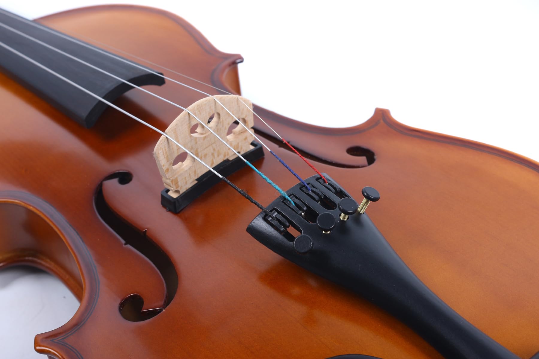 **4 String Acoustic Electric Viola - 16 Inch Solid Maple & Spruce Handmade with Ebony Fittings - Natural Finish | Perfect for Performances, Practice & Studio Recording**