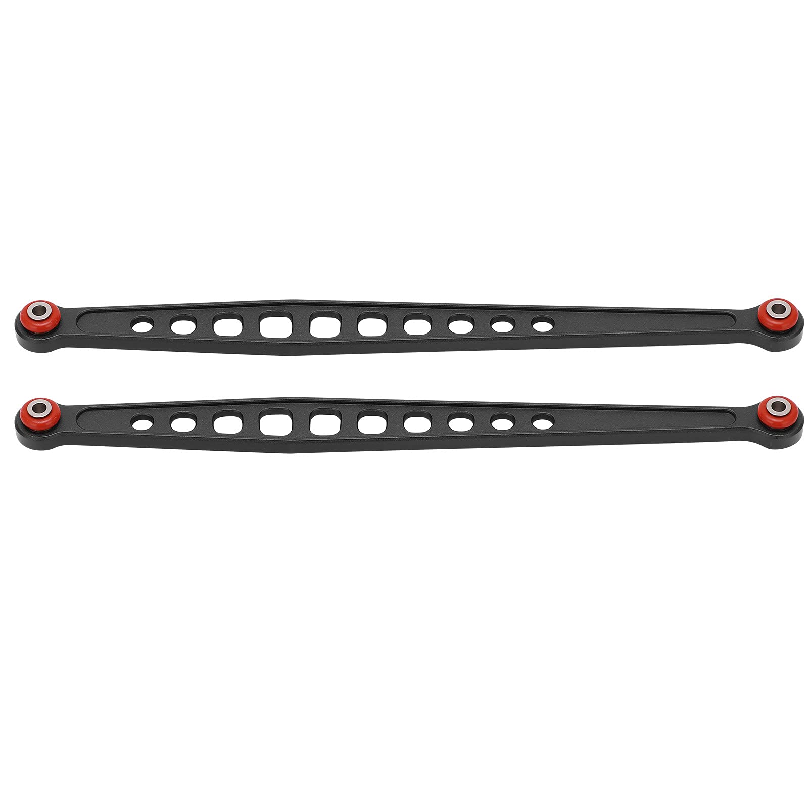 RiToEasysports 2 Pcs Aluminum Alloy Rear Suspension Link for 1/7 RC Cars - Heavy Duty Rod Linkage Replacement Parts (Black) - Perfect for Off-Road Racing & Crawler Remote Control Vehicles