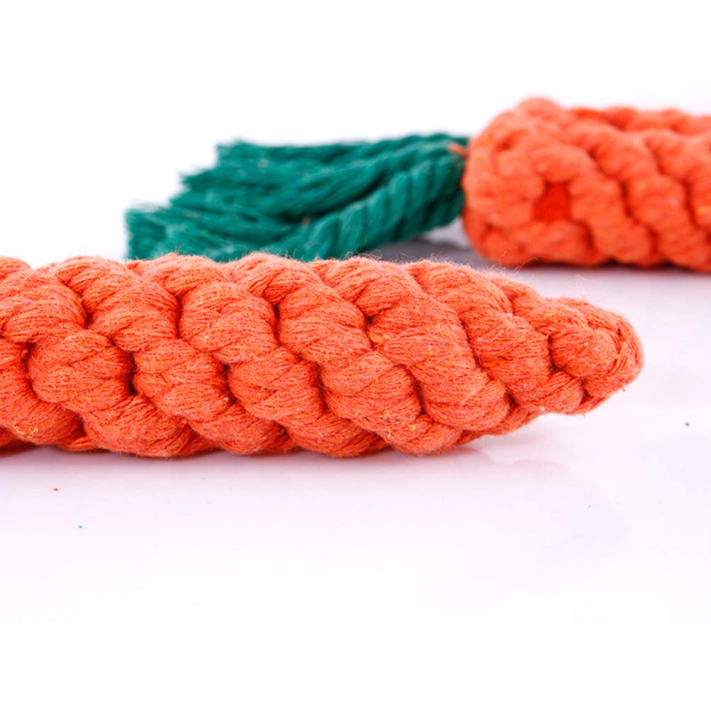 Durable Balacoo Carrot-Shaped Dog Rope Toy for Aggressive Chewers - Tug of War & Teeth Cleaning Chew Toy for Puppies - Perfect for Playtime, Training, and Dental Health
