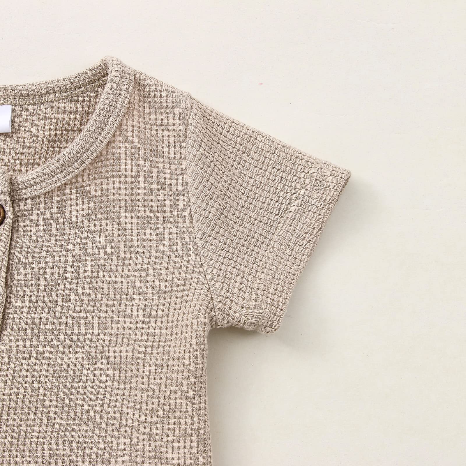 Baby Summer Outfit Sets - Soft Waffle Knit Short Sleeve T-Shirt & Shorts for Infant Boys & Girls | Perfect for Playtime, Beach & Outdoor Activities