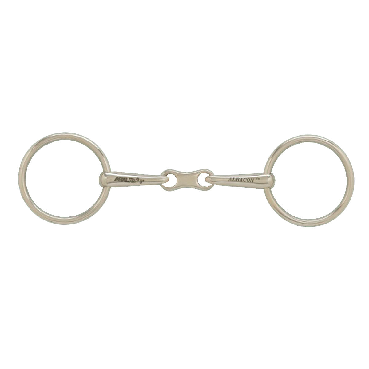 Premium AlbaCon German Silver 13mm French Mouth Bit with 65mm Loose Ring - Ideal for Dressage & Horse Training