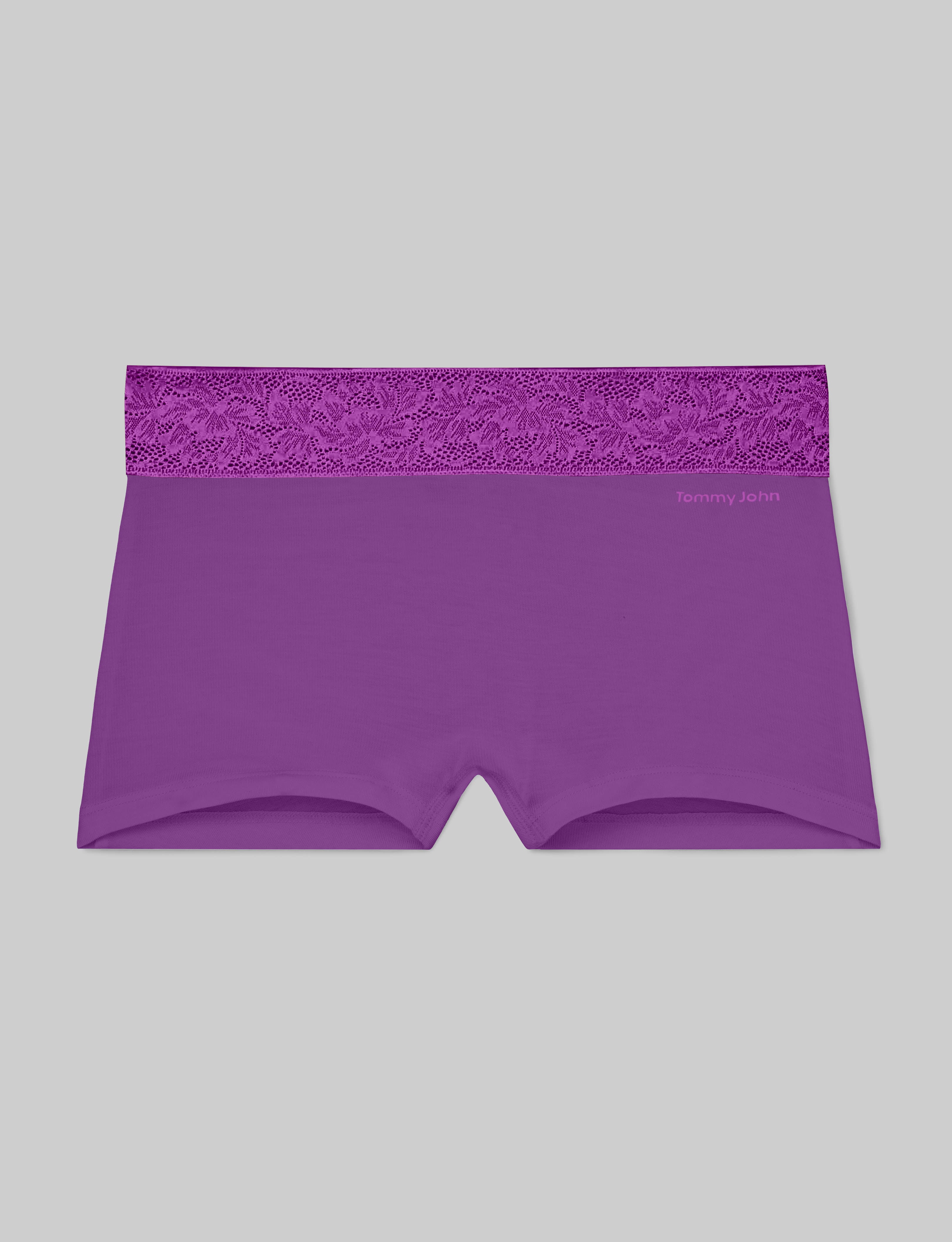 Women's Comfortable Boyshort Underwear - Soft Second Skin Fabric with Lace Waistband | Perfect for Everyday Wear, Sleep & Lounge