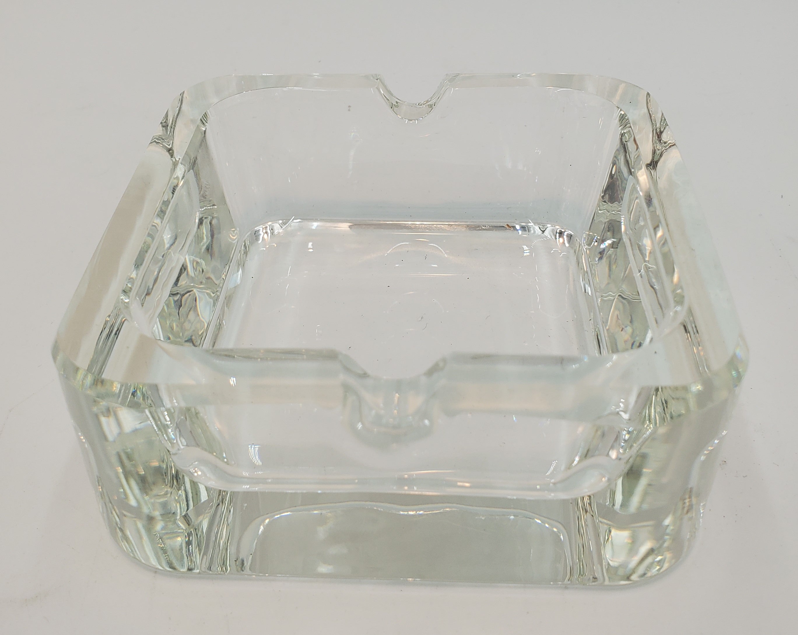 3.5 Inch Square Glass Ashtray - Heavy Duty, Shatterproof for Indoor & Outdoor Use - Perfect for Cigarettes, Cigars, and Home Decor
