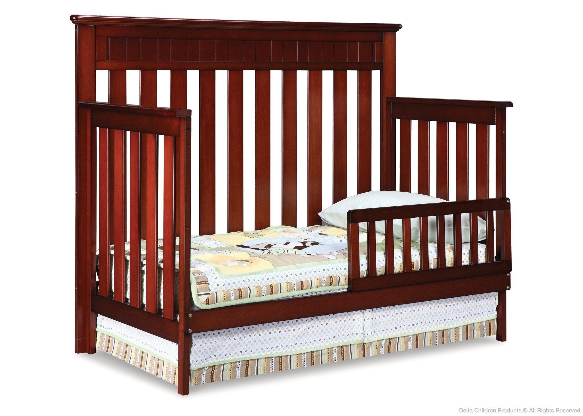 Chalet 4-in-1 Convertible Baby Crib - Adjustable Height Wooden Crib with Toddler Bed & Daybed Conversion - Perfect for Nursery, Bedroom & Small Spaces