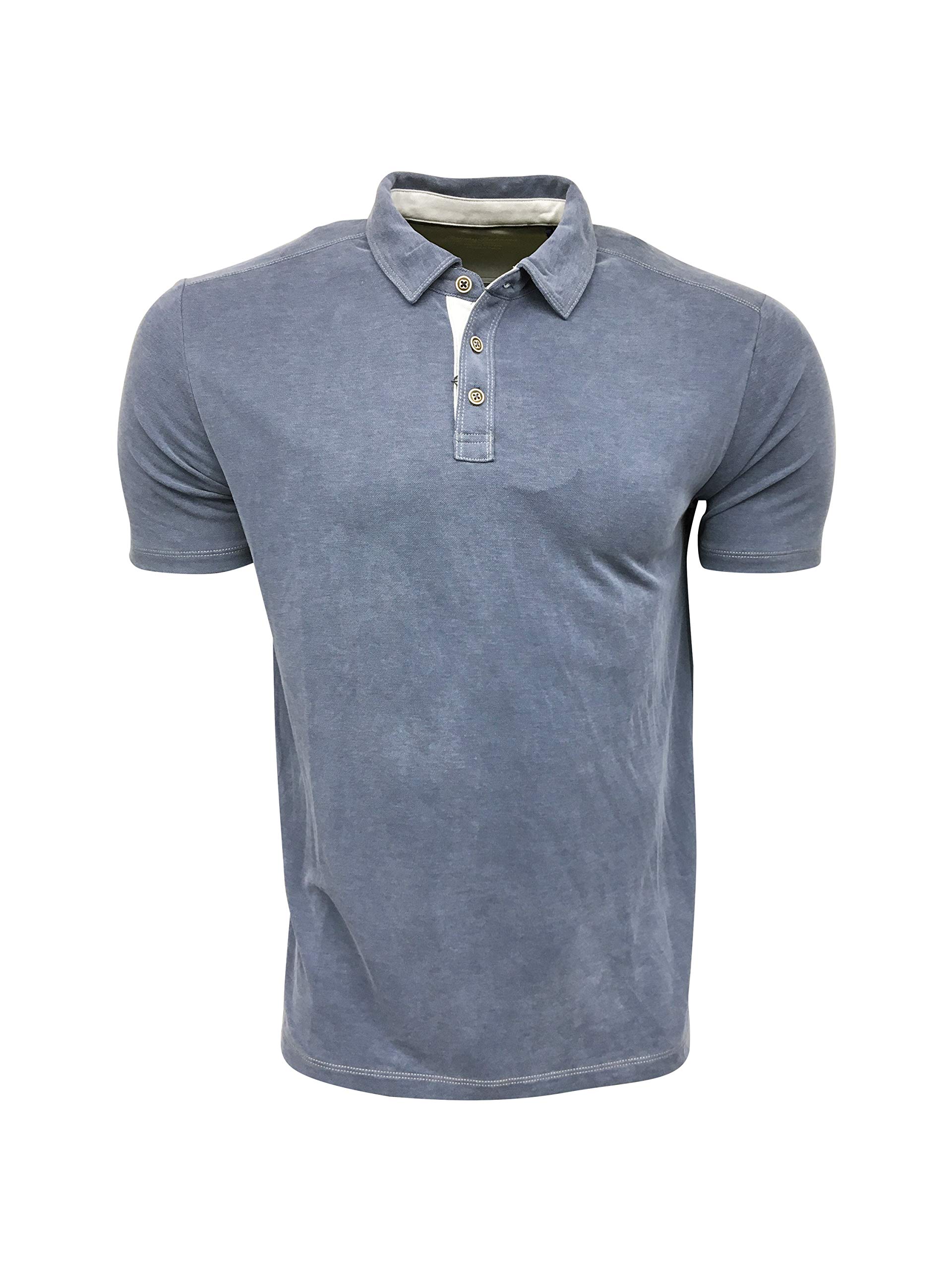 Tommy Bahama Men's Shoreline Surf Polo Shirt - Short Sleeve Moisture-Wicking Golf Shirt for Men - Casual Beachwear & Summer Outdoor Activities
