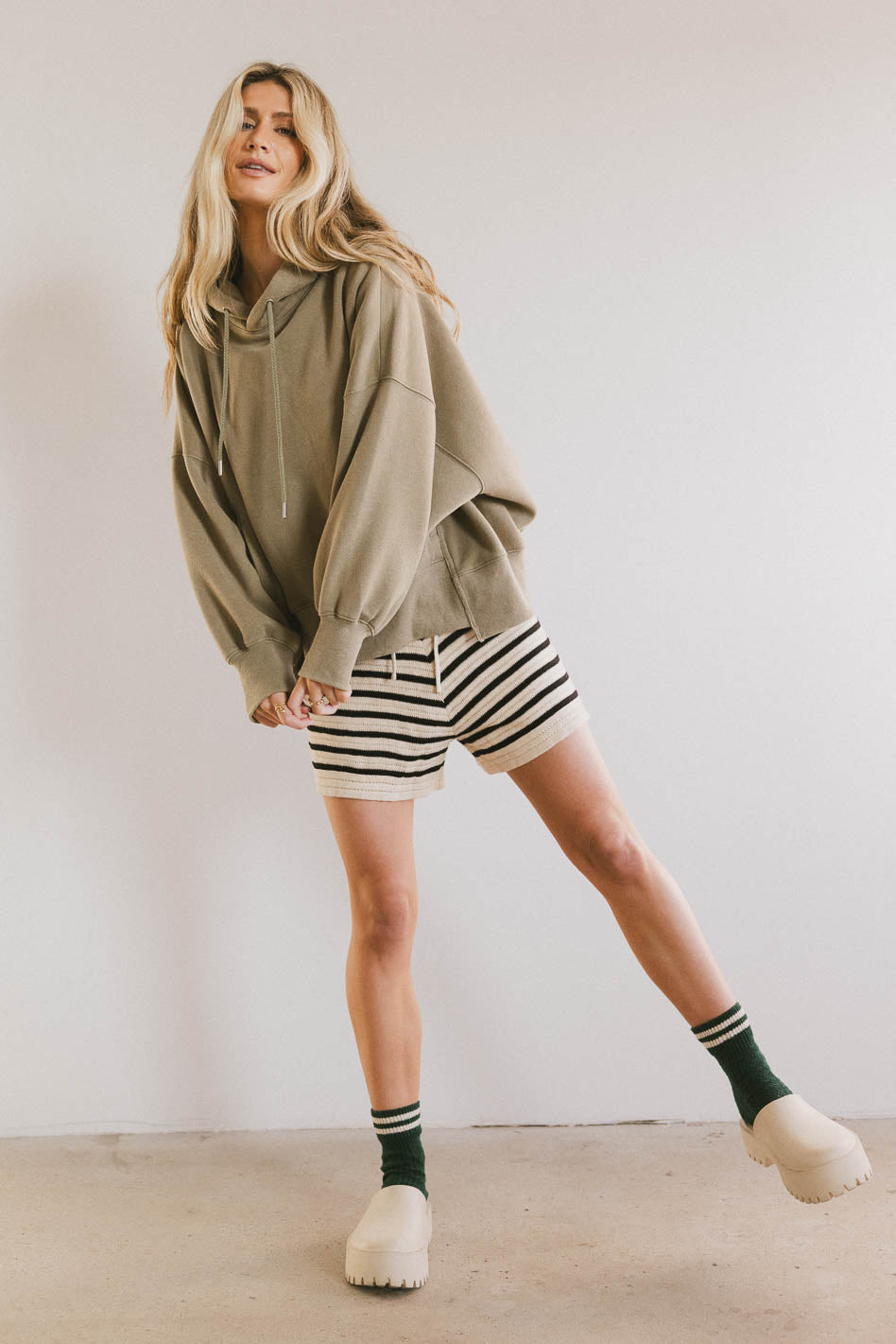 Andie Oversized Hoodie in Sage Green - Cozy Pullover Sweatshirt for Women | Perfect for Loungewear, Casual Outfits & Cold Weather Layering