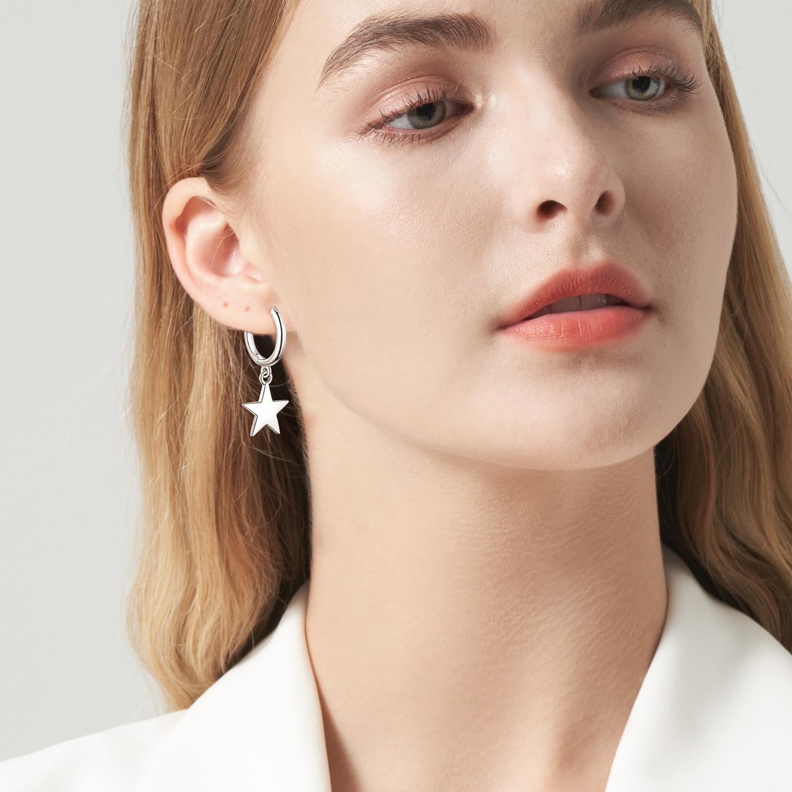 Stylish Silver Dangle Hoop Earrings for Women & Girls - Butterfly, Cross, Heart, Spike & Star Designs | Hypoallergenic Small Huggie Hoop Earrings | Perfect Jewelry Gift for Birthdays, Parties & Everyday Wear
