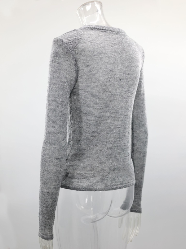 Stylish Hollow Knit Sweater for Women - Lightweight Autumn Cardigan for Casual Wear & Layering