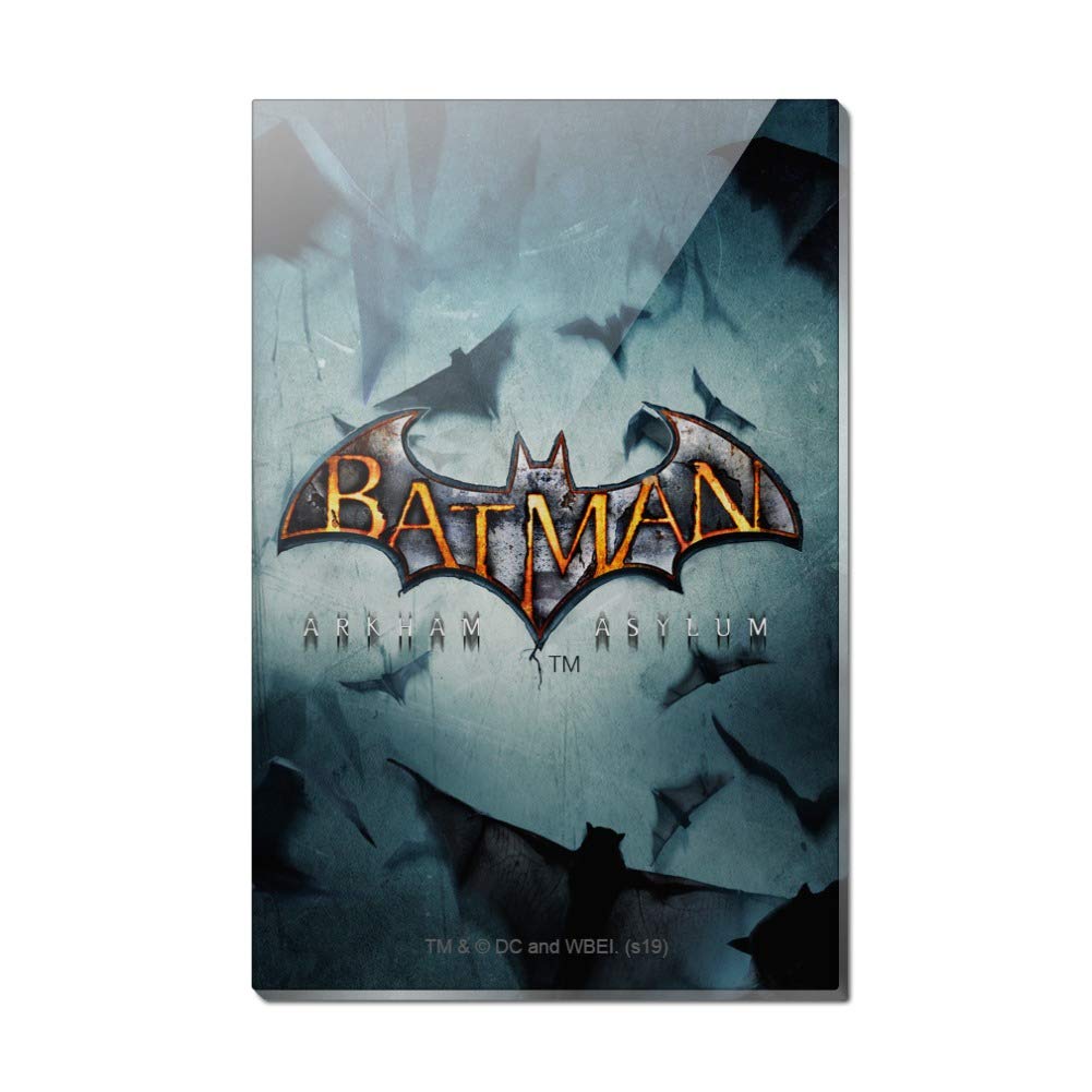 Batman Arkham Asylum Video Game Logo Acrylic Fridge Magnet - Collectible DC Comics Merchandise for Refrigerator, Locker & Office Decor