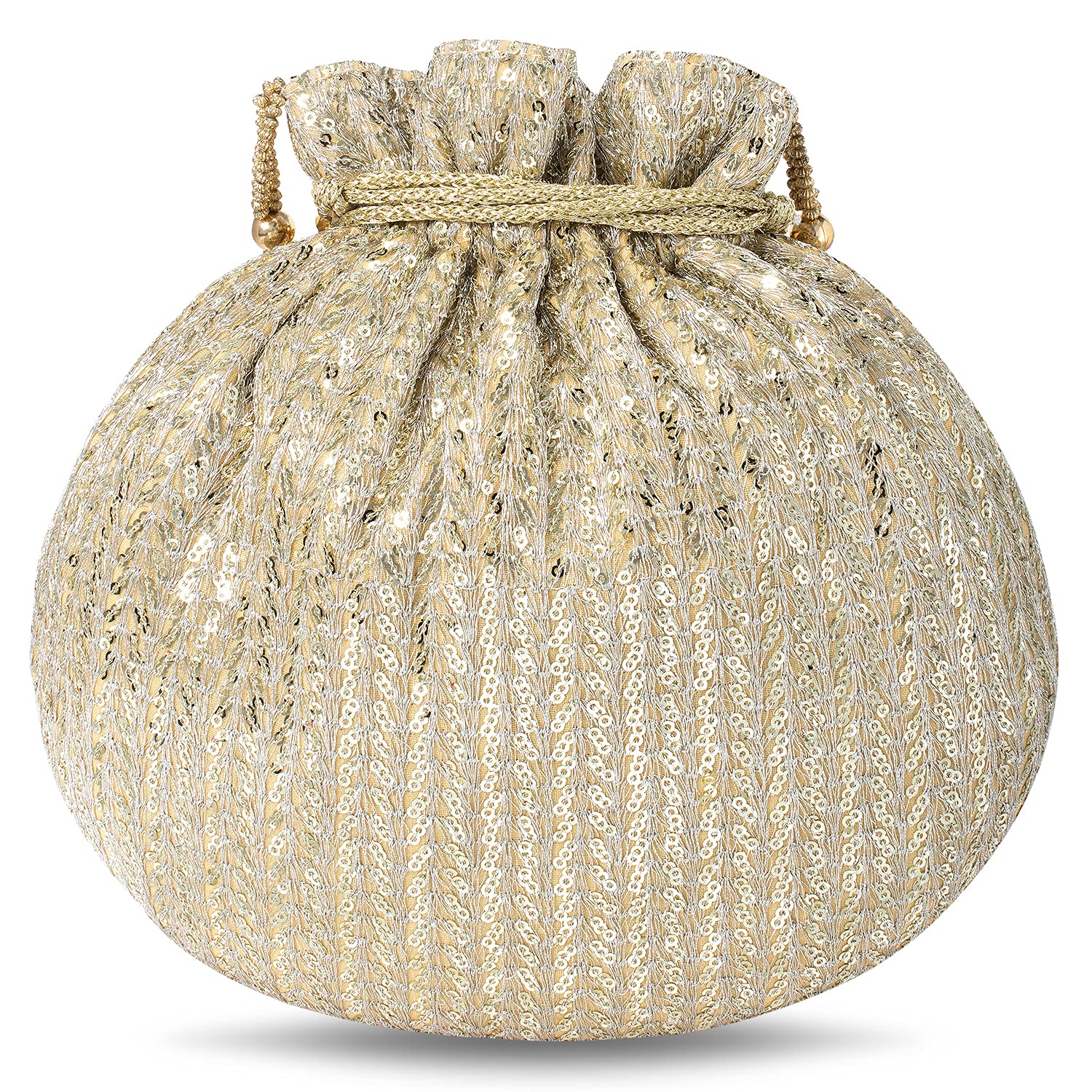 **Aheli Stylish Potli Bags for Women – Elegant Evening Clutch, Ethnic Bride Purse with Drawstring – Perfect for Weddings, Parties & Festive Occasions**