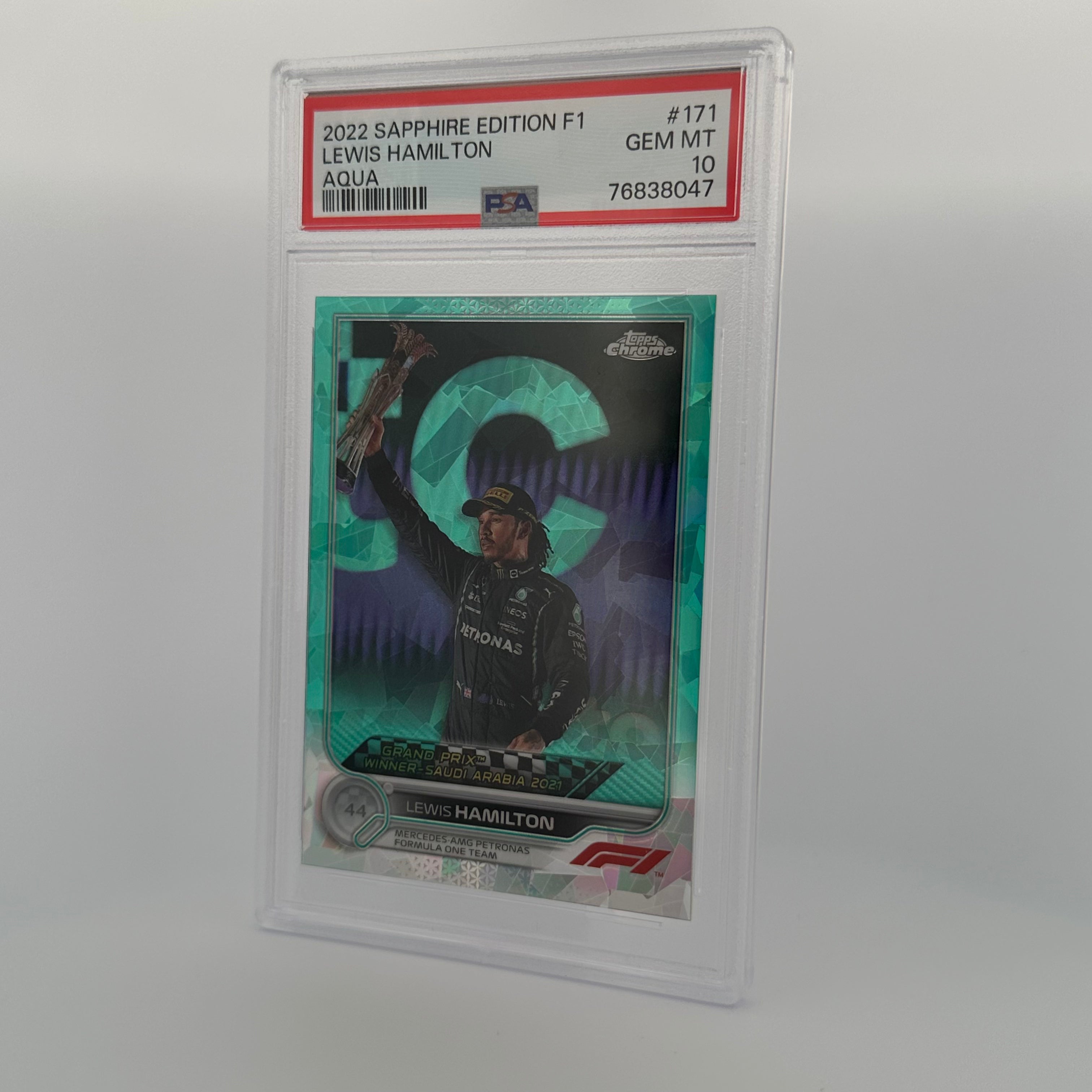 PSA 10 1995/99 Lewis Hamilton #177 Sapphire Edition Aqua - Rare Collectible Trading Card for F1 Fans & Sports Memorabilia Enthusiasts