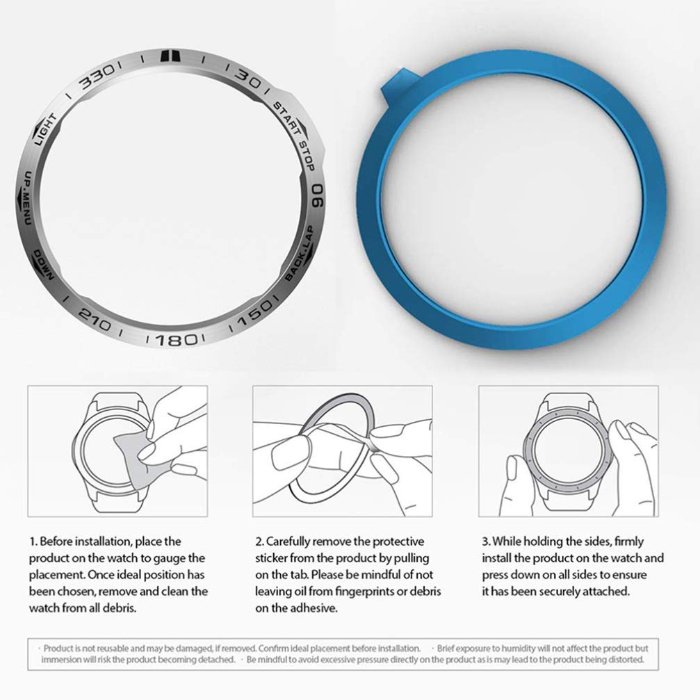 1PC Stainless Steel Watch Bezel Ring Case Cover for Garmin Fenix 6X - Durable Metal Protective Ring Replacement - Perfect for Outdoor Sports, Hiking & Adventure Activities