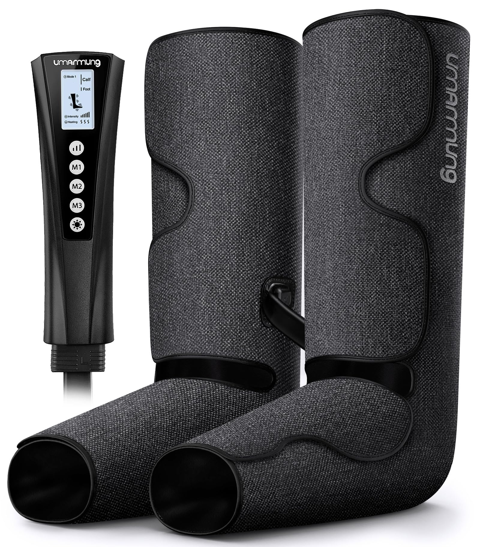 UMARMUNG Air Compression Leg Massager with Heat - Best Gifts for Women, Men, Mom & Dad - Relieves Varicose Veins, Edema, Muscle Fatigue, Cramps & Swelling - Perfect for Home Relaxation, Post-Workout Recovery & Holiday Gifts (Christmas, Father's Day, Mother's Day)