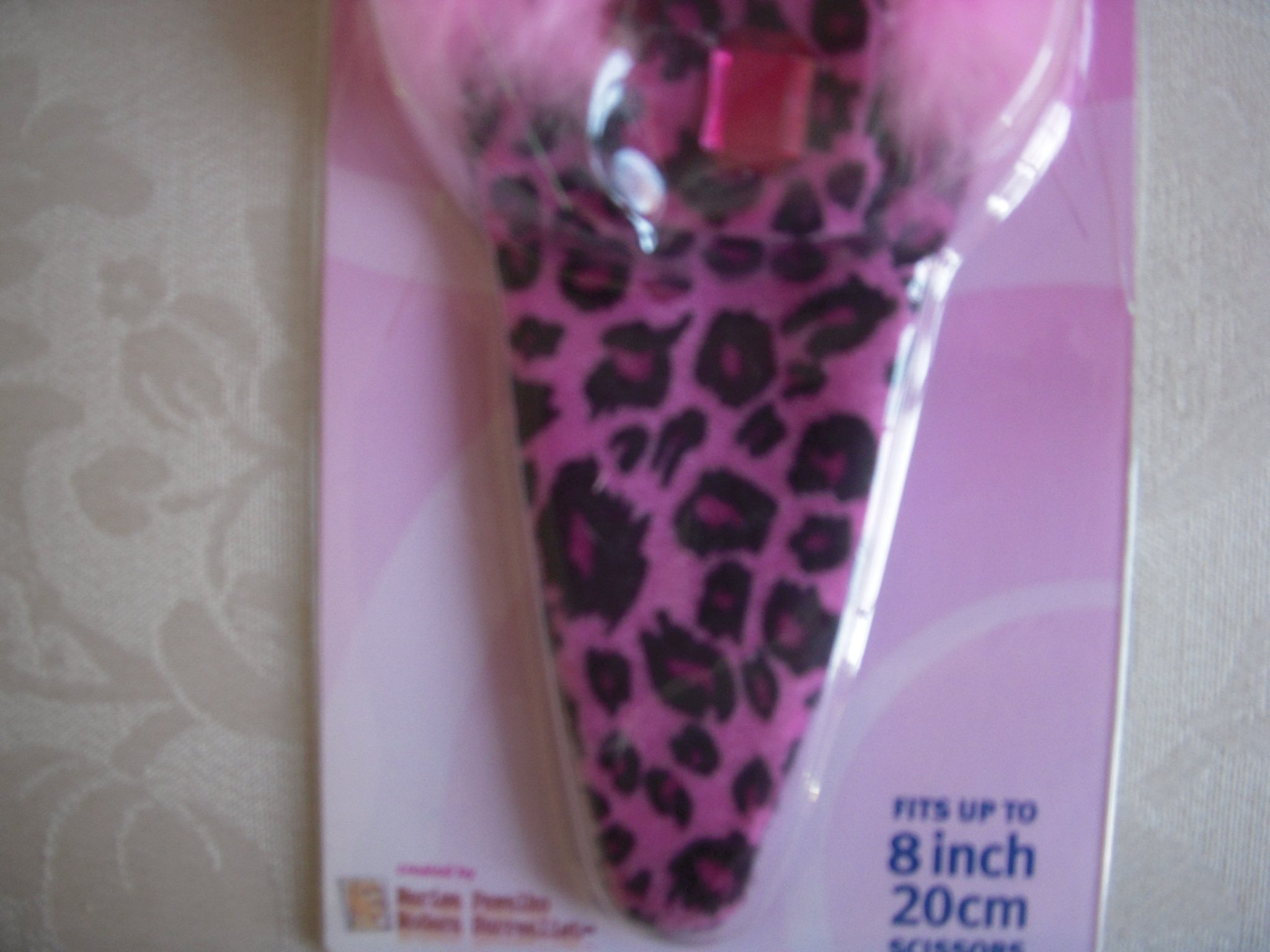 Pink Leopard Print Scissors Holster - Fashionable and Functional Scissor Holder for Crafting, Sewing, and Office Use