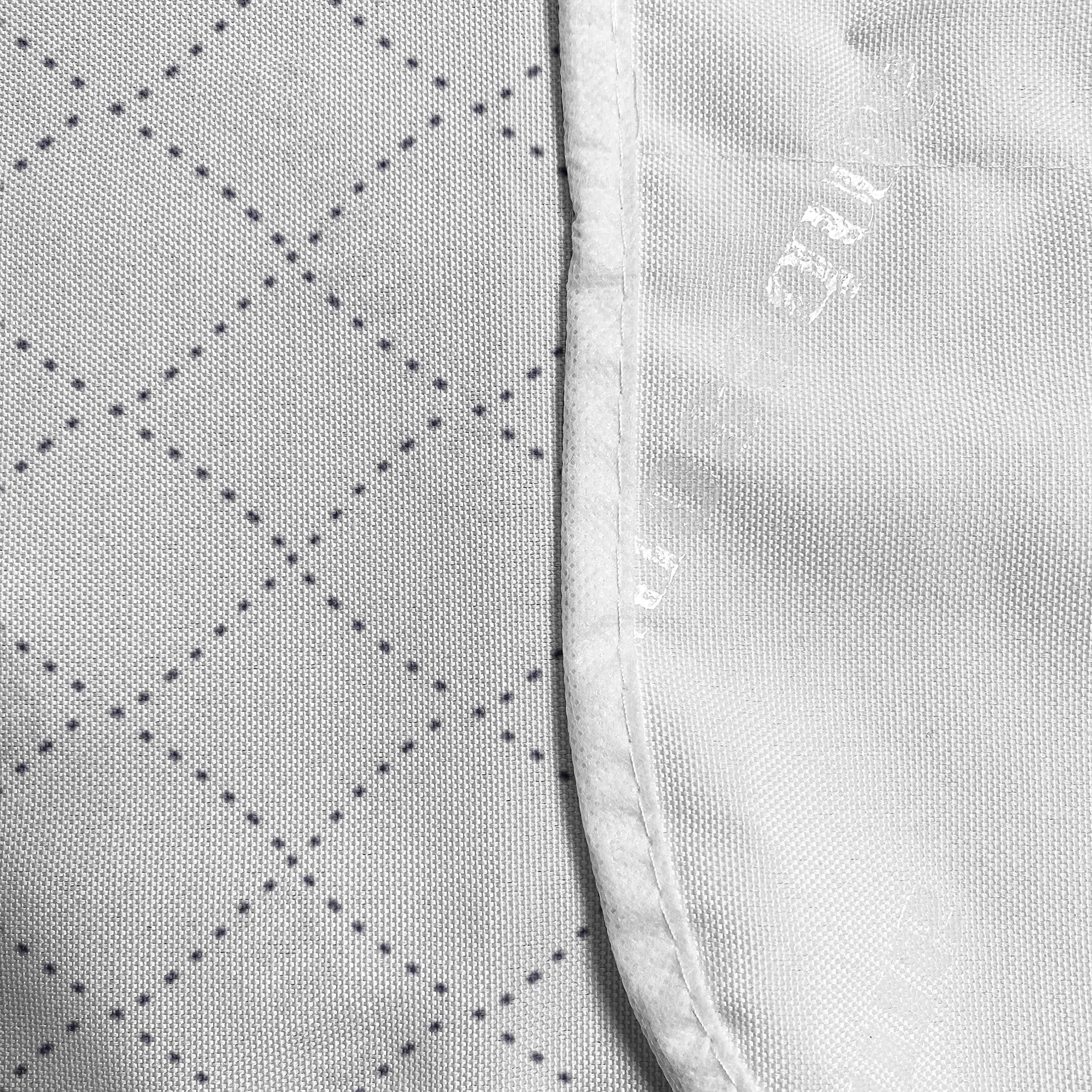 Ambesonne Vintage Microwave Cover - Waterproof Kitchen Organizer with Pockets, 36x12 Inches, White & Grey Geometric Square Dot Pattern - Perfect for Modern, Farmhouse & Apartment Kitchens