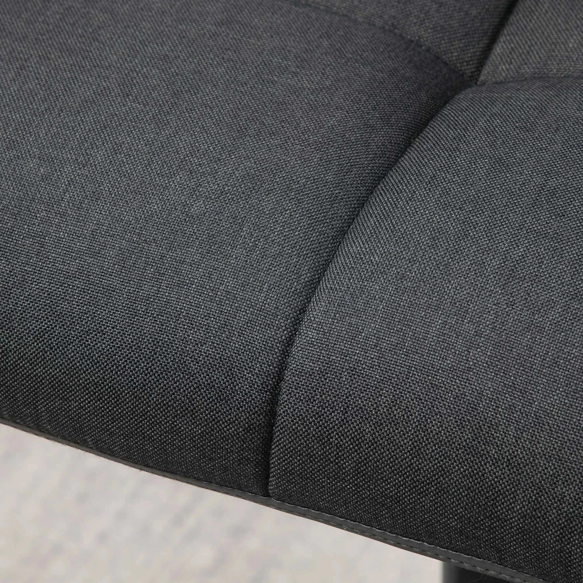Swivel Adjustable Bar Stools (Set of 2) - Faux Leather & Linen Touch Fabric - 5 Color Options - Perfect for Kitchen Islands, Home Bars & Dining Areas