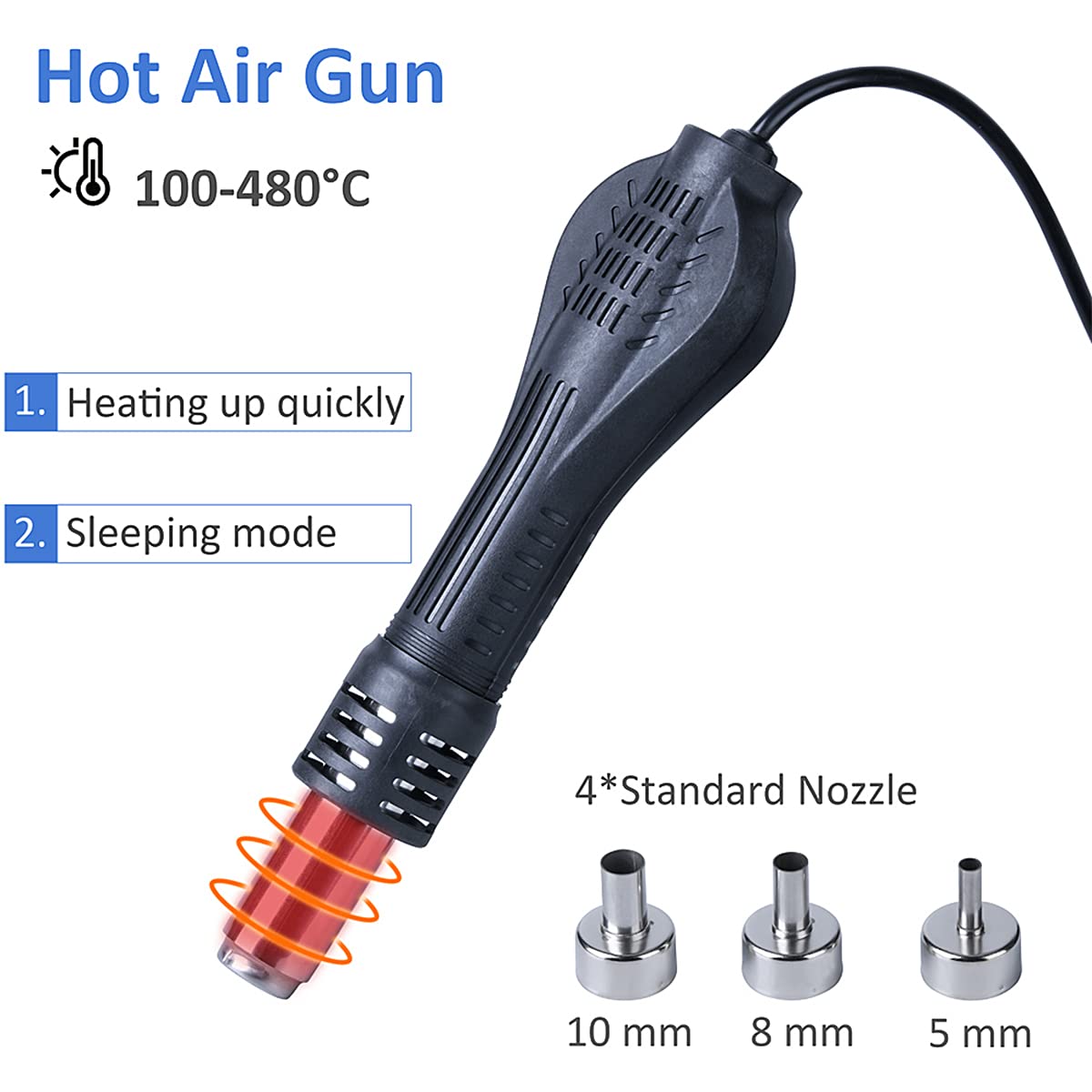 Professional 3-in-1 Soldering Station with Hot Air Gun & Soldering Iron - 220V Adjustable Temperature Digital Dual Display for Electronics Repair, PCB Rework, and DIY Projects