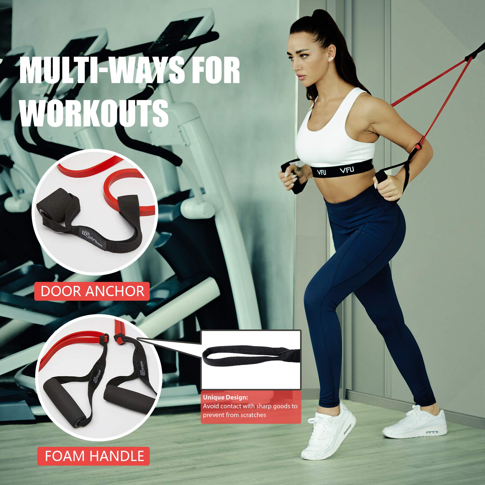 Polygon Pull Up Assist Resistance Bands – Heavy Duty Exercise Loop Bands for Strength Training, Powerlifting & Physical Therapy | Perfect for Home Workouts, Muscle Toning & Body Stretching | Ideal for CrossFit, Gym & Rehabilitation Exercises