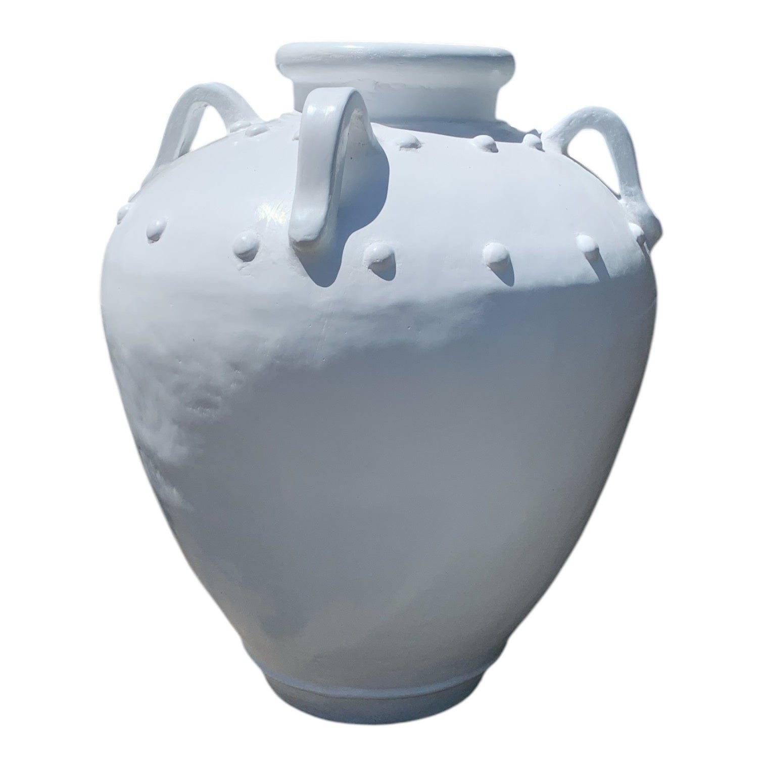 White Ceramic Plant Pot with Drainage Hole - Minimalist Home Decor for Indoor Plants, Succulents, and Herbs | Perfect for Living Room, Bedroom, Office Desk, and Balcony Decor