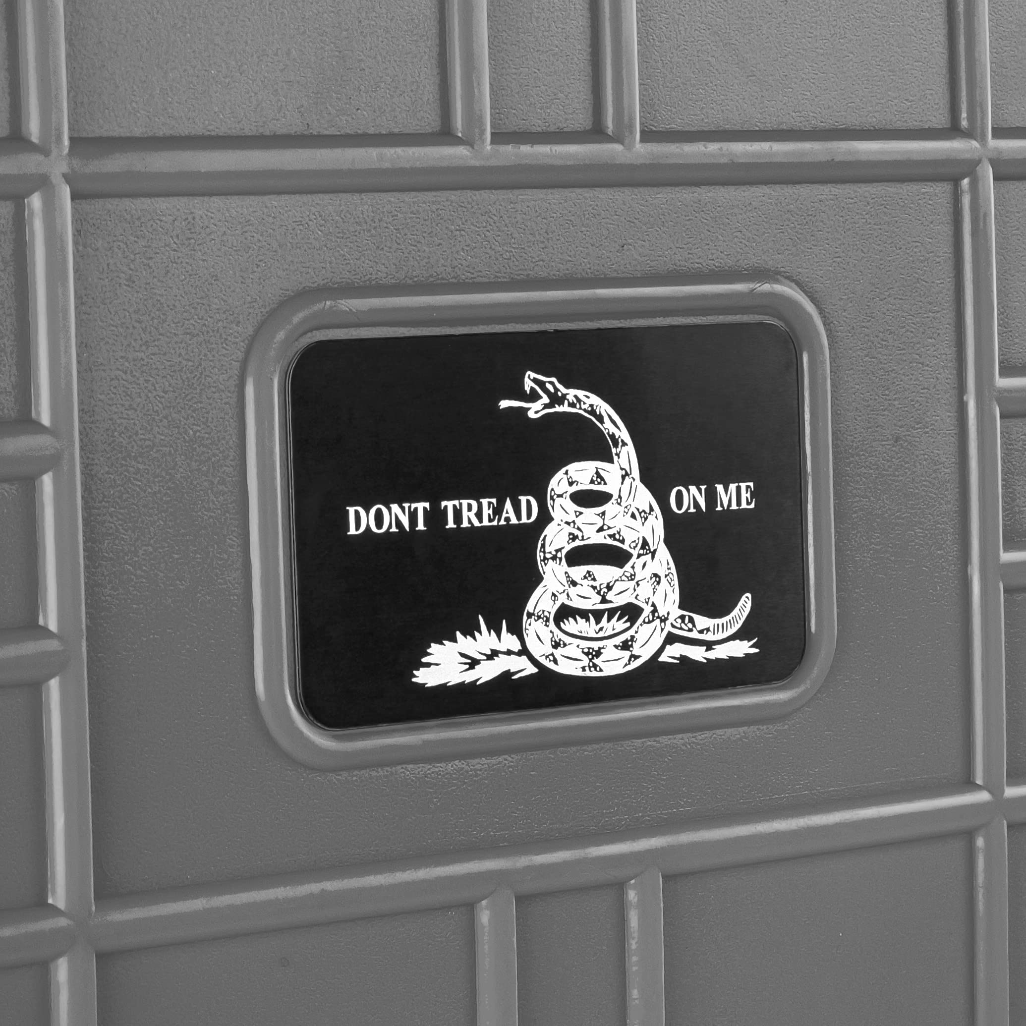 Eylar Don't Tread On Me Hard Rifle Case - 53 Inch Waterproof & Shockproof Gun Case with Protective Foam (Gray) - Perfect for Hunting, Shooting Range & Firearm Storage
