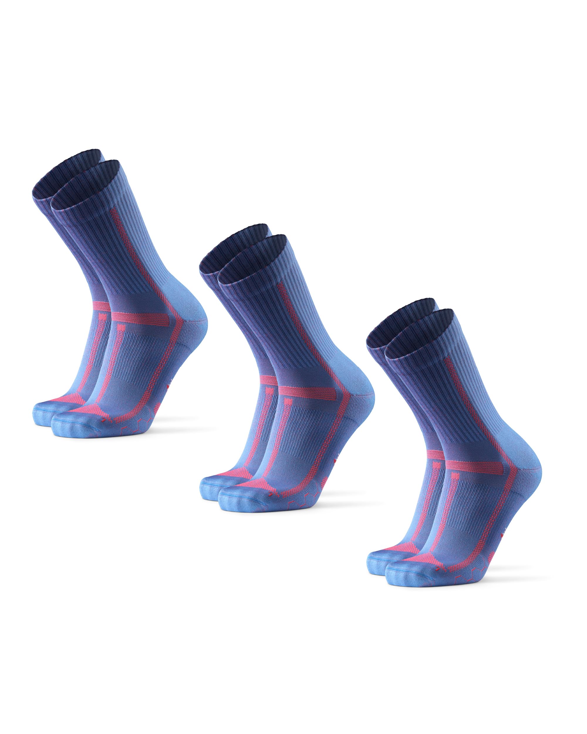 DANISH ENDURANCE Cushioned Running Socks for Men & Women - Anti-Blister Crew Socks for Long Distance Running, Hiking & Workouts (3-Pack & 5-Pack Options) - Perfect for Marathon Training, Gym Sessions & Outdoor Activities