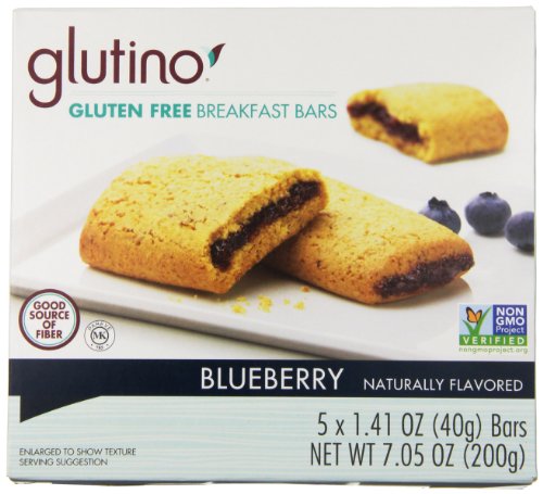 Glutino Gluten Free Blueberry Breakfast Bars - 5 Pack for Healthy Snacking