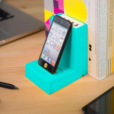 Thecoopidea 10.6A Multi-Device Charging Station with Bookend Design - Fast Charger for iPhone, Android, Tablets & Smartphones - Perfect for Living Room, Office & Bedroom Organization