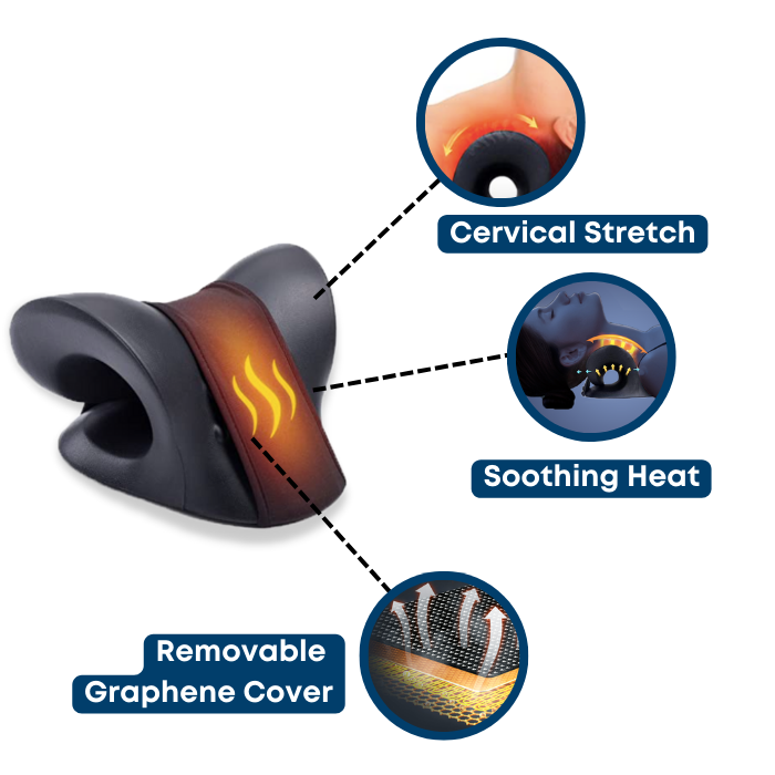 Thera Stretch Pillow for Neck and Back Pain Relief - Ergonomic Support for Yoga, Meditation, and Sleep - Perfect for Home, Office, and Travel Use