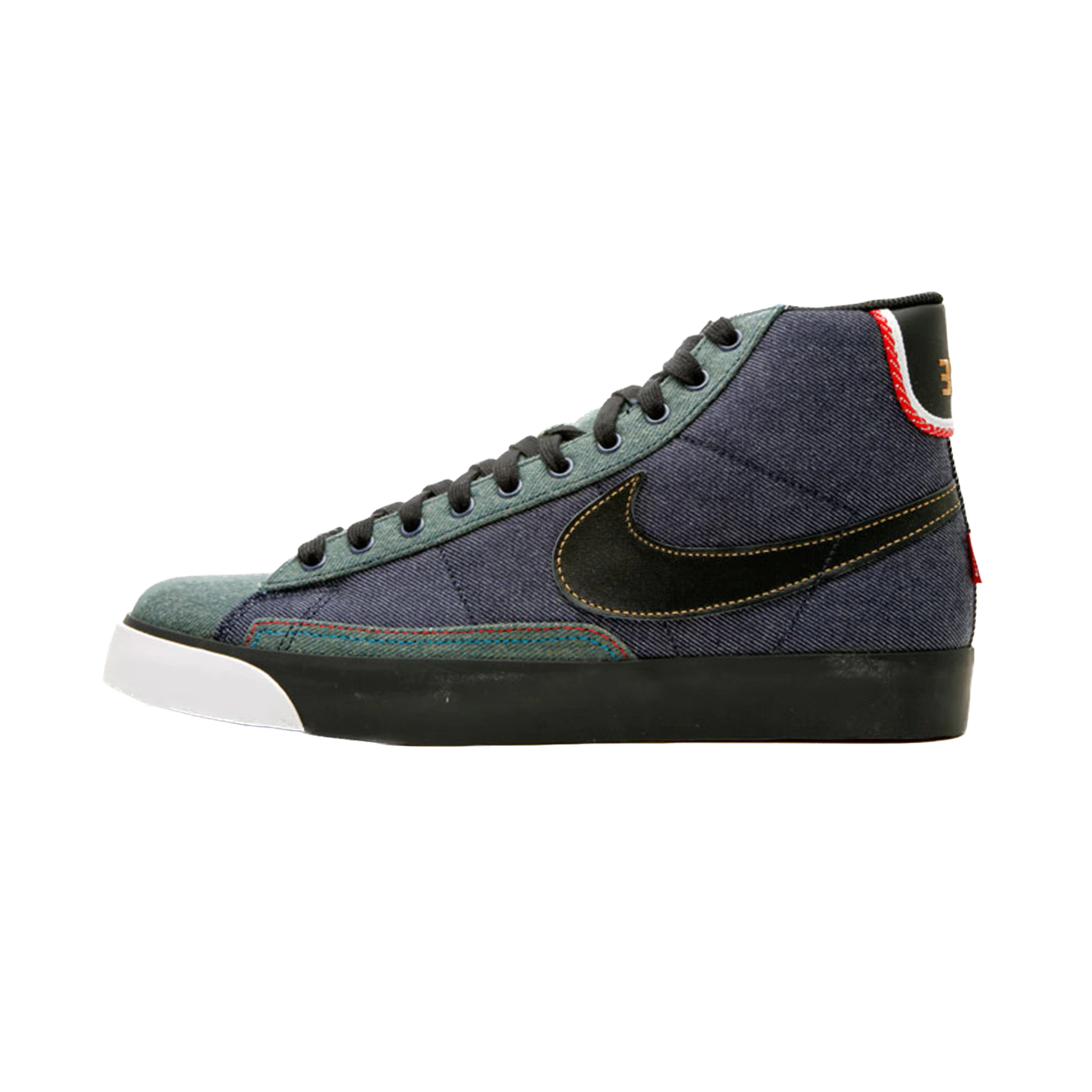 Nike Blazer Mid '77 Vintage Selvedge Denim Sneakers in Obsidian Black & Orion Blue - Retro Basketball Shoes for Men & Women - Perfect for Streetwear, Casual Outfits & Urban Fashion
