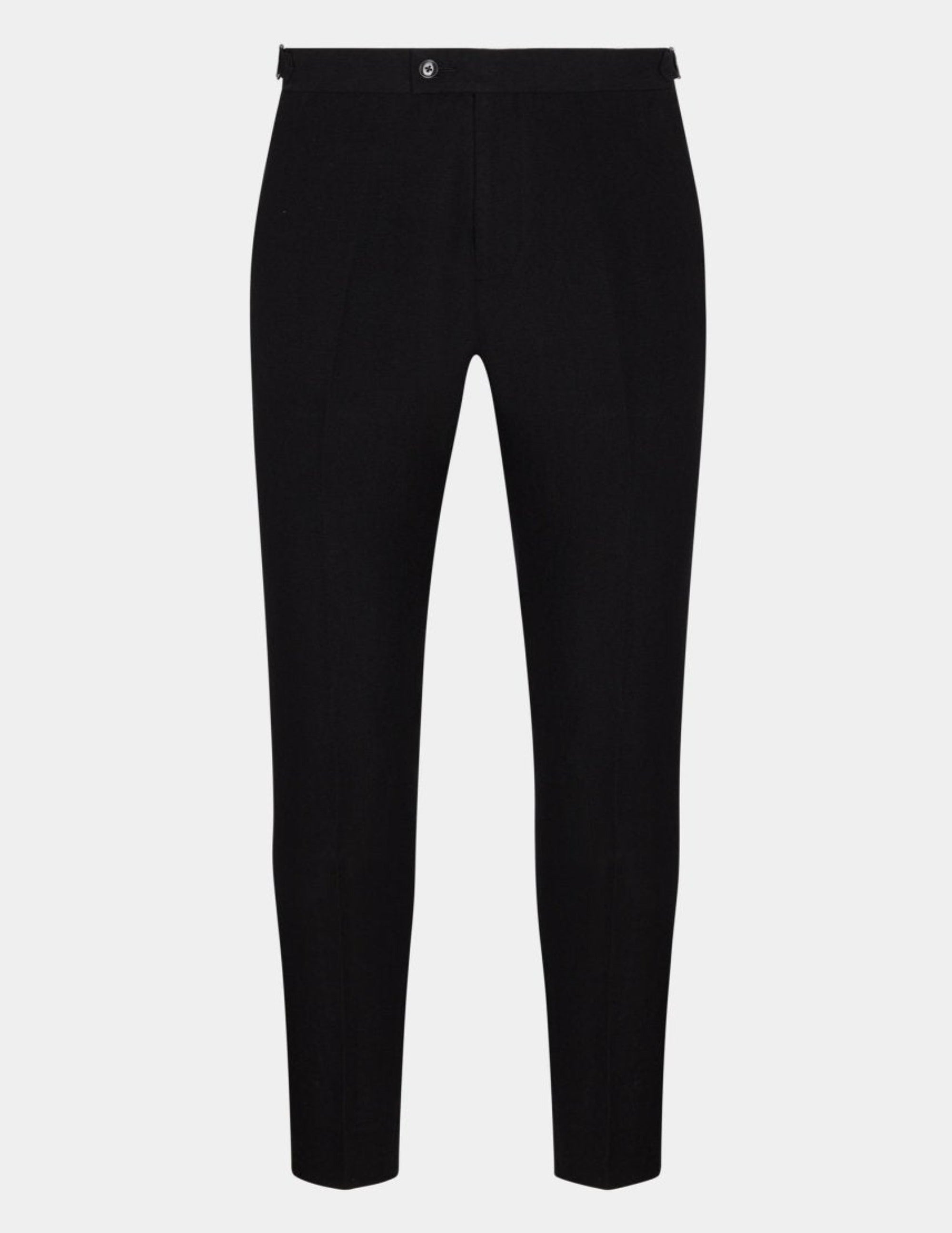Black Linen Slim Fit Trousers for Men - Breathable Summer Pants for Office, Travel & Casual Wear