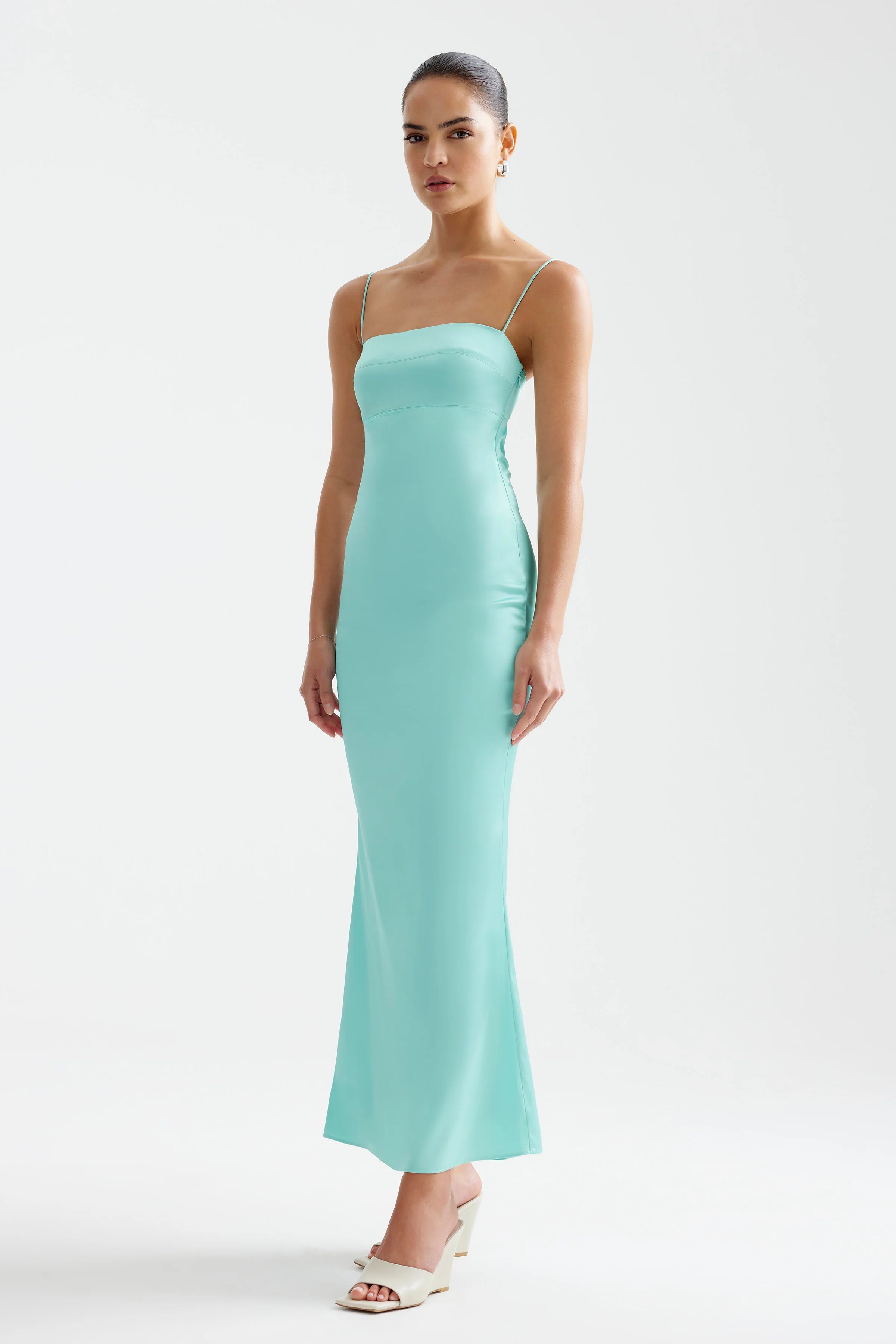 Bora Women's Aqua Blue Dress - Elegant Flowy Summer Dress for Beach, Party & Casual Wear