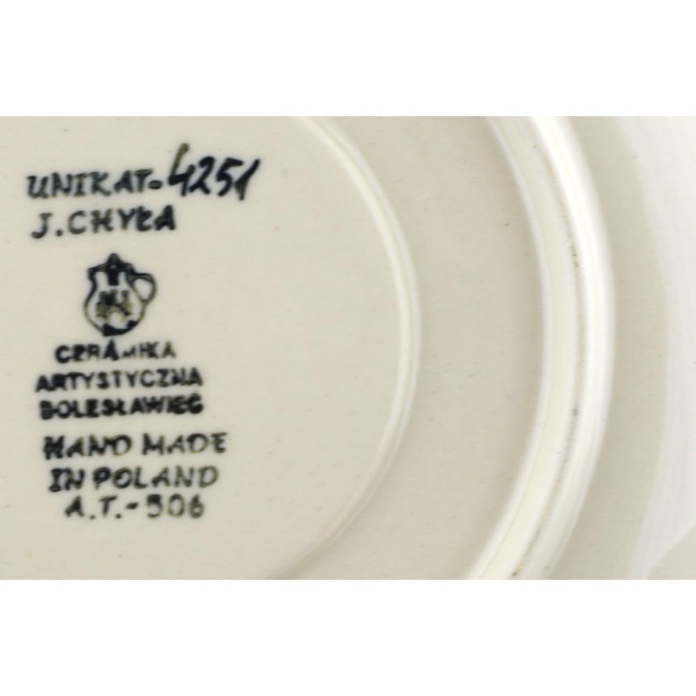 Authentic Polish Pottery Tea Set - Handmade in Bolesławiec, Poland | Signature UNIKAT Bee Happy Design | Includes Certificate of Authenticity | Perfect for Afternoon Tea, Gifts & Home Decor