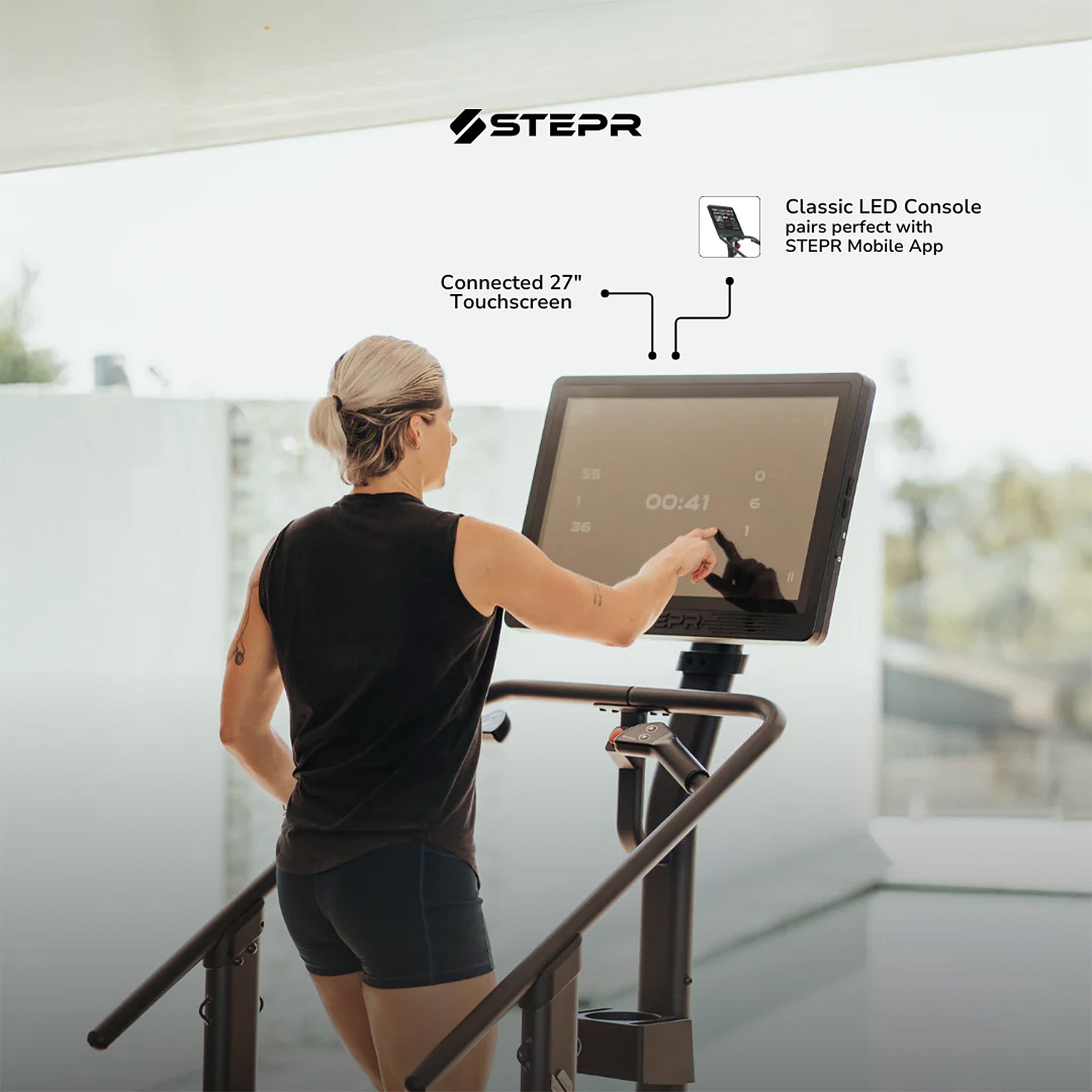 STEPR Stair Climber - Portable Folding Stepper Machine for Home Workout, Cardio & Fitness Training - Perfect for Small Spaces, Apartment & Office Use