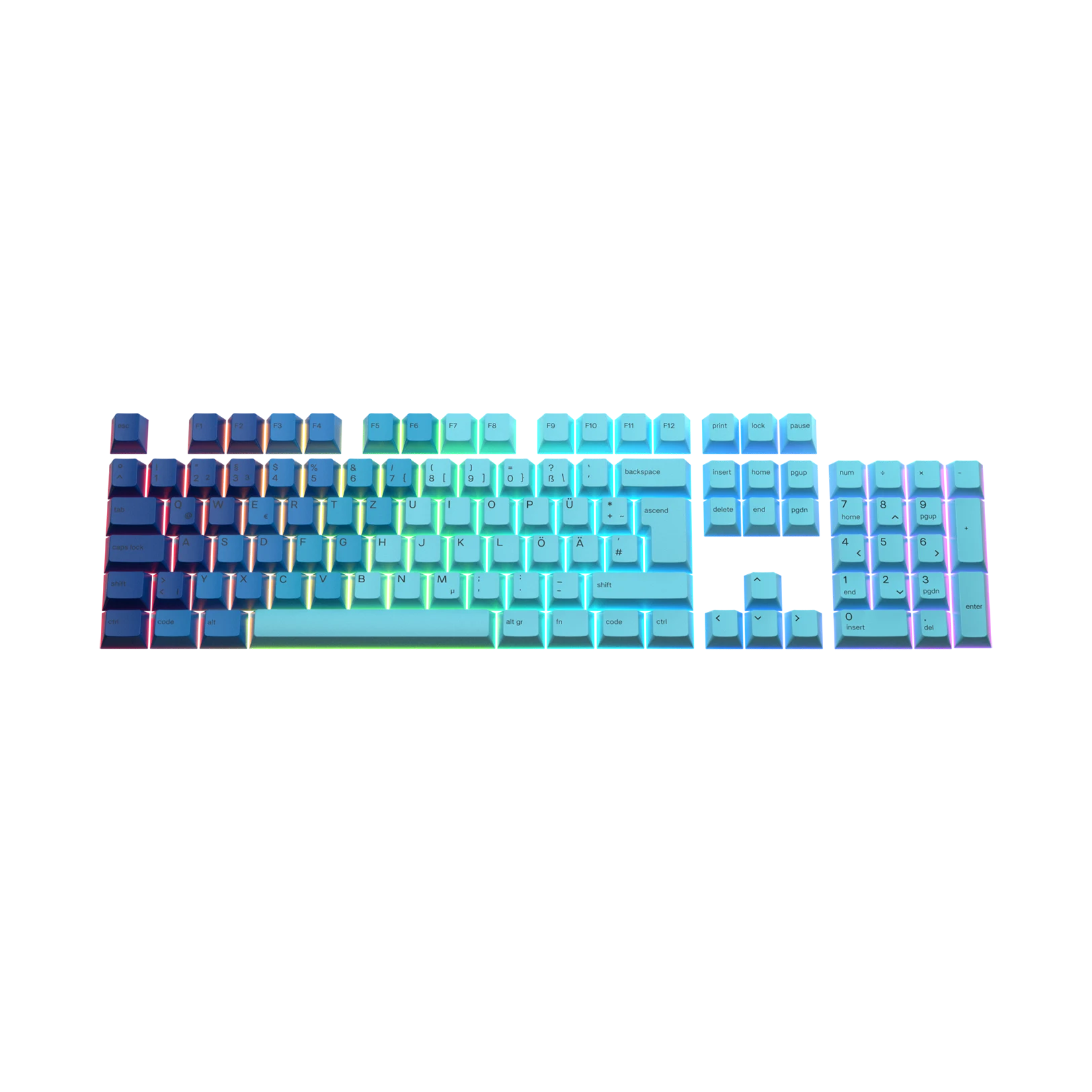 Ocean Themed Custom Keycaps for Mechanical Keyboards - Perfect for Gaming, Typing & Office Work