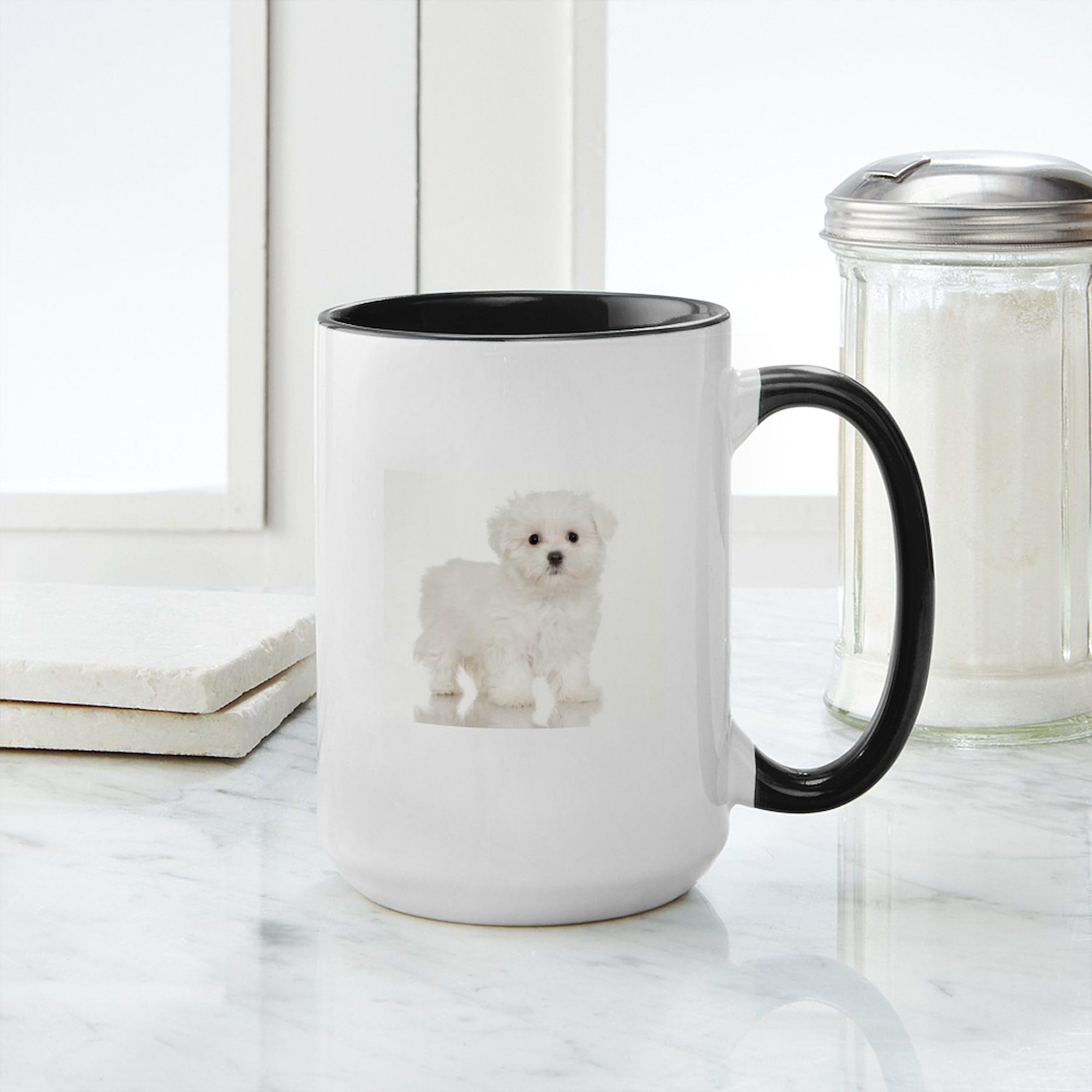 Maltese Dog Coffee Mug 15 oz (444 ml) Ceramic Cup - Perfect for Tea, Hot Chocolate & Coffee Lovers - Great Gift for Maltese Dog Owners & Pet Lovers