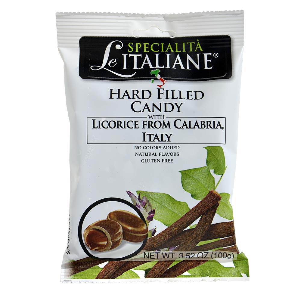 Serra Licorice Hard Candy from Calabria Italy - 3.52oz Pack of 12 | Authentic Italian Treat for Office, Travel & Gift Giving
