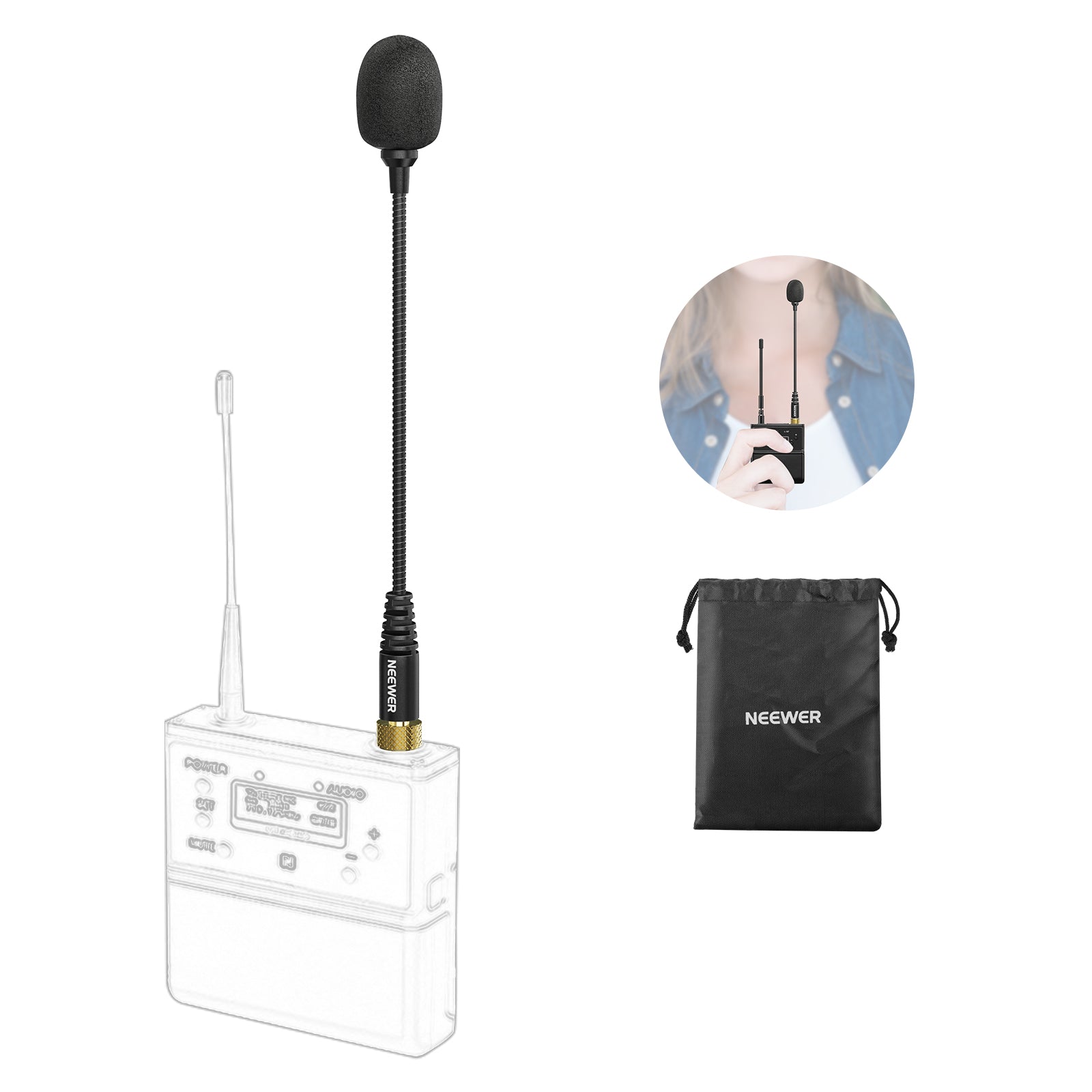 NEEWER CM7 Professional 3.5mm TRS Omnidirectional Condenser Microphone for Podcasting, Streaming, Voice Recording & YouTube Videos - Crystal Clear Audio for Content Creators