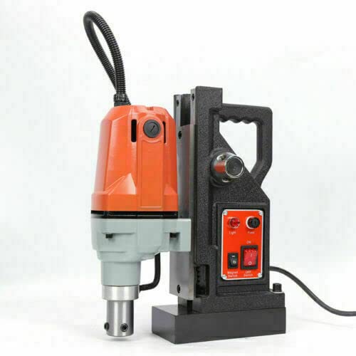 1100W MD40 Magnetic Drill Press - 2700 Lbs Magnetic Force Drilling System with 12-40mm Opening Range | Portable Electric Magnetic Drill for Metalworking, Steel Fabrication & Construction Sites