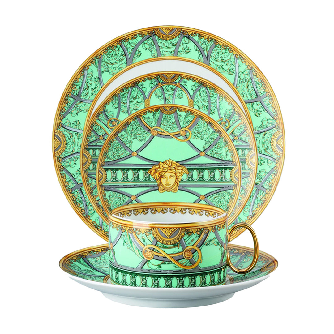 La Scala del Palazzo Verde 5-Piece Dining Set - Elegant Italian Dinnerware for Formal Dining & Entertaining